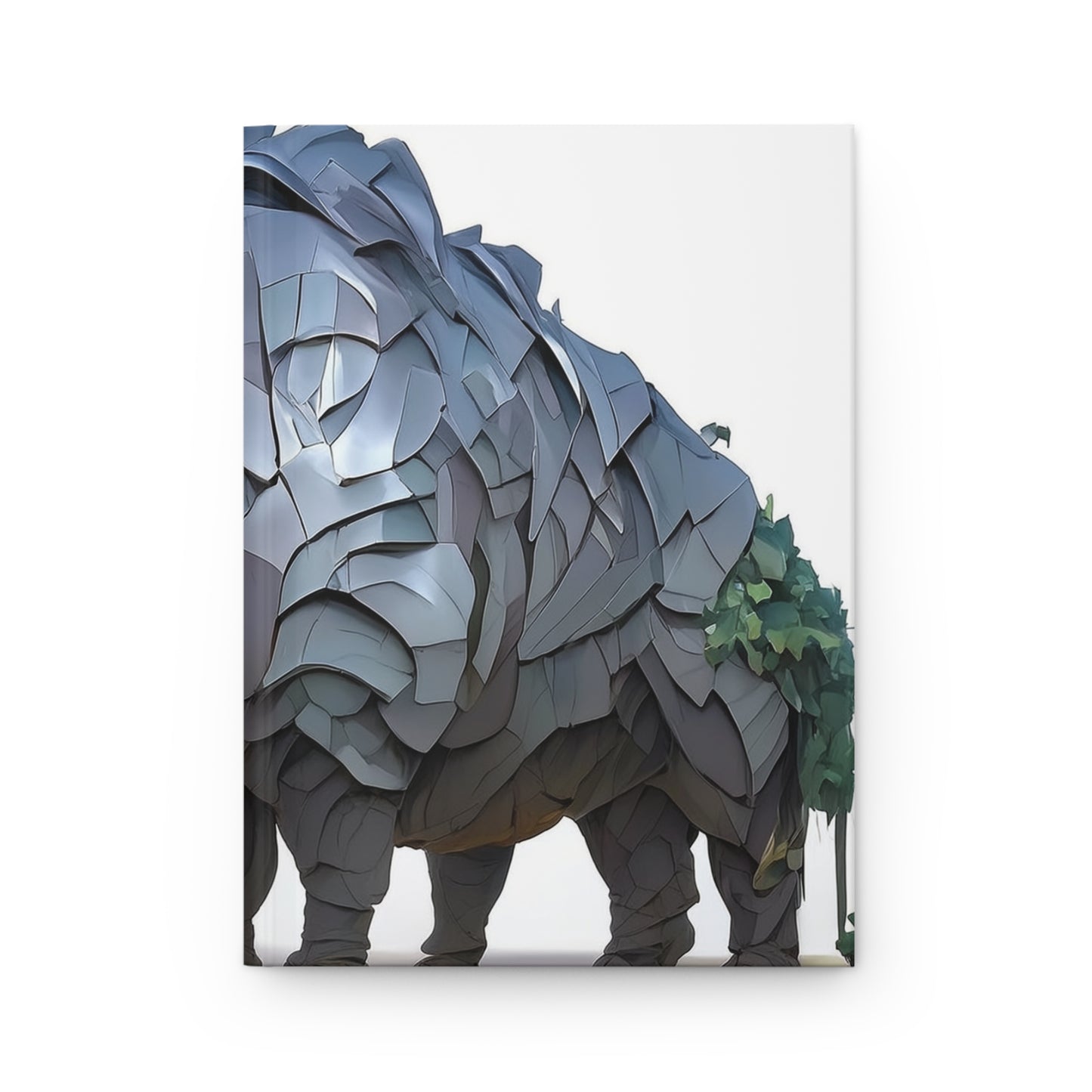 Metallic Rhino Guardian Hardcover Journal Matte – Whispers of Ancient Armor