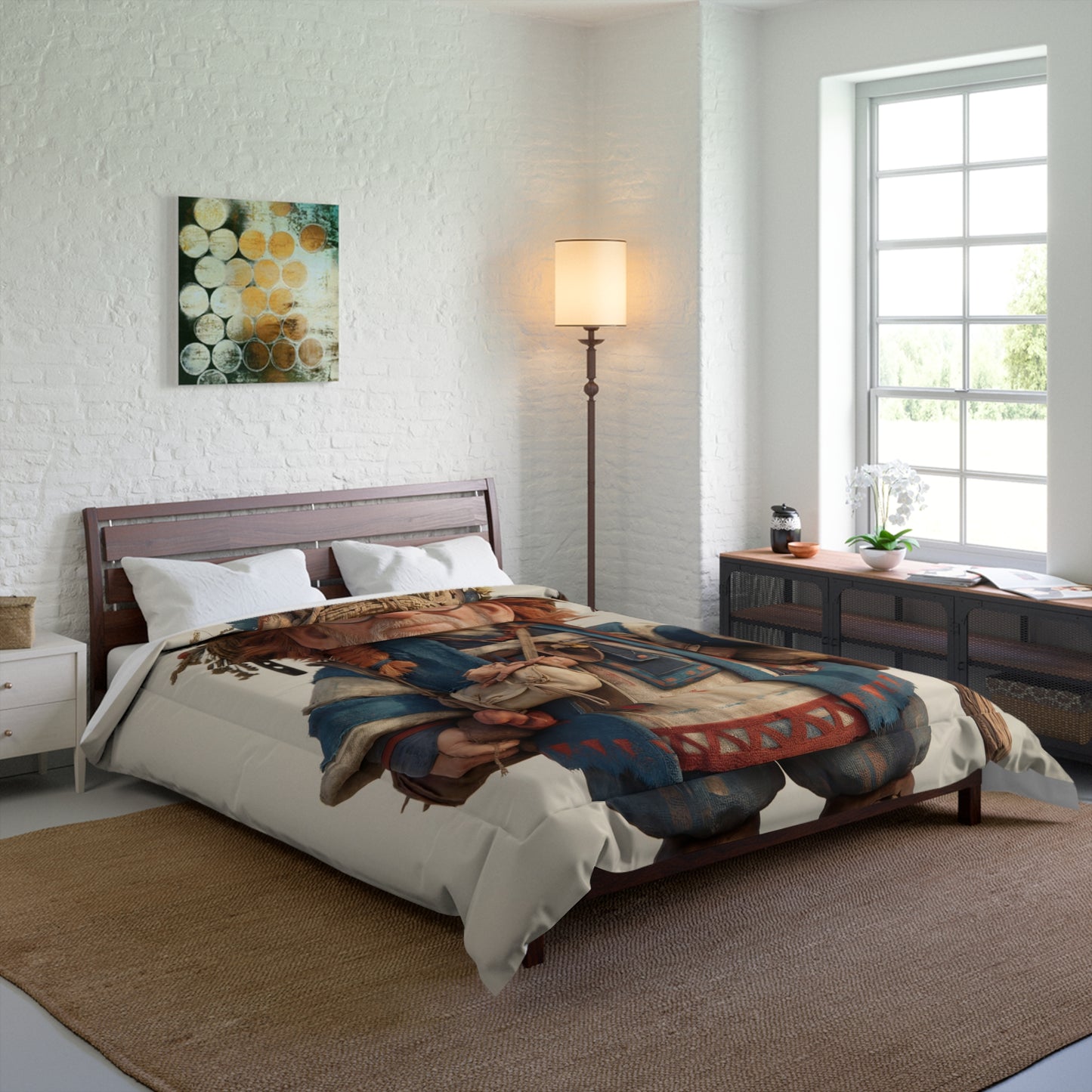 Forest Wise Man Comforter – Woven Moss & Mushroom Trailblazer