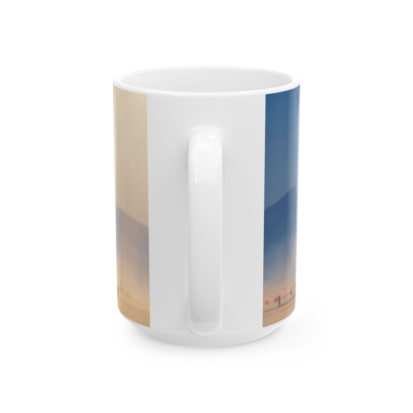 Desert Castle Ceramic Mug – Sunlit Sandstone Gateway