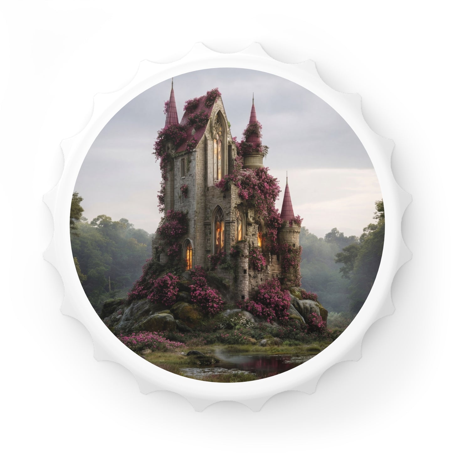 Rose-Spangled Castle Bottle Opener – Twilight Bloom Haven