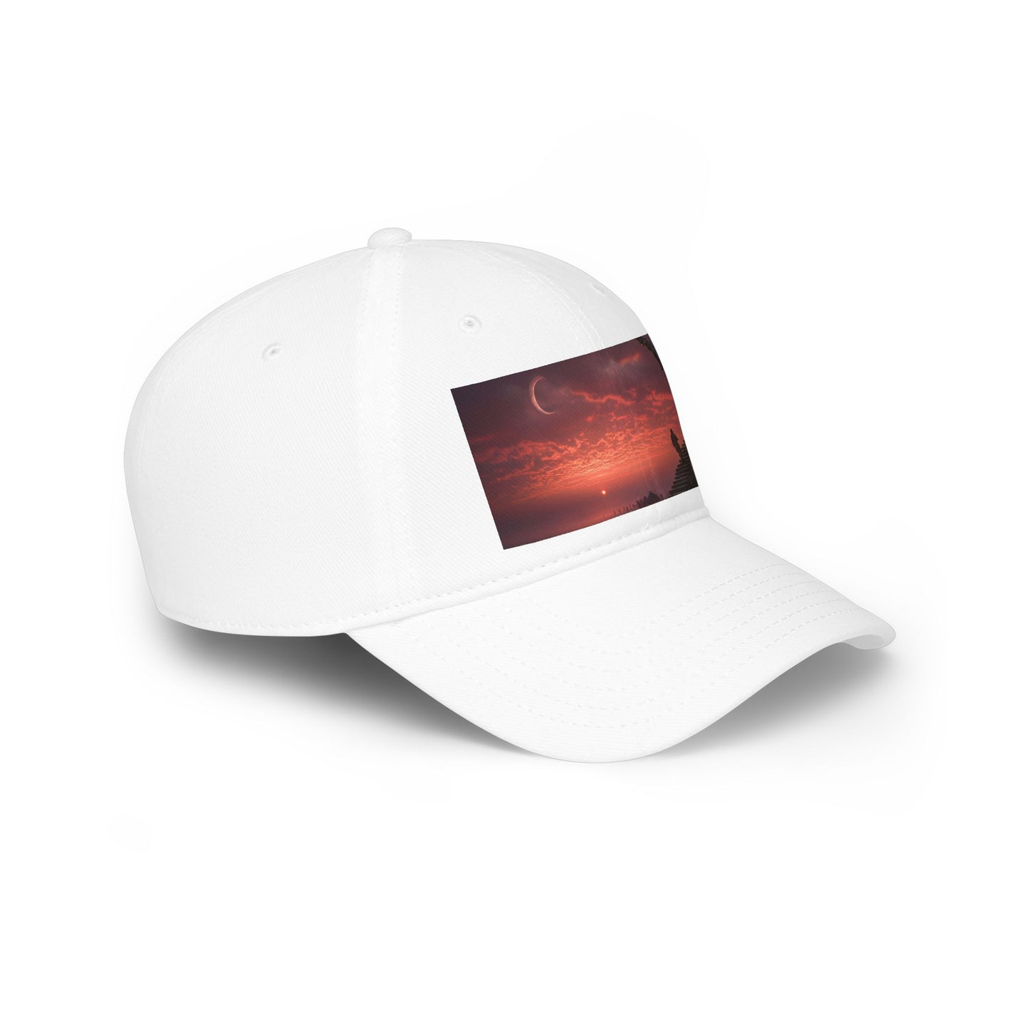 Crescent Stairway Low Profile Baseball Cap – Fiery Twilight Pathway