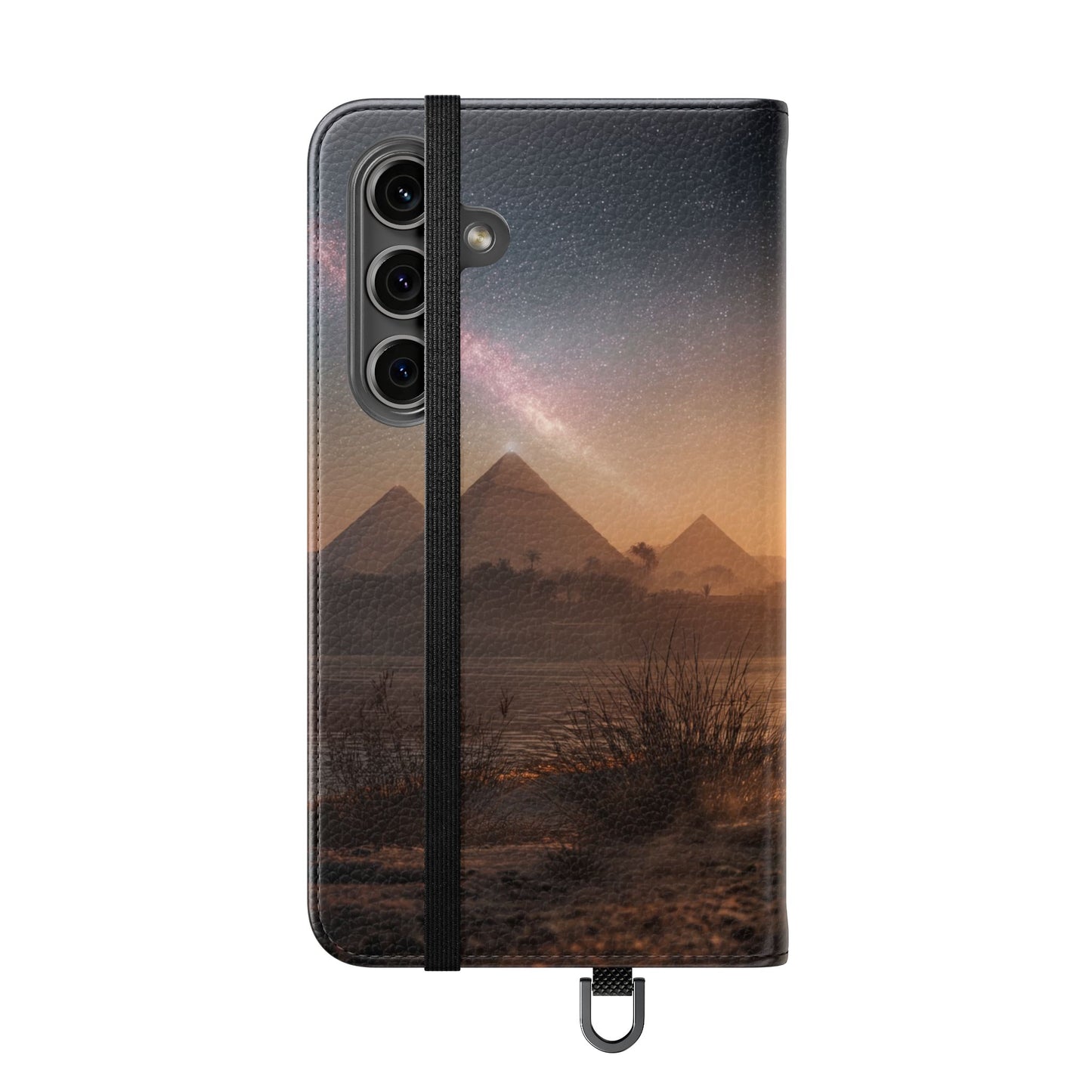 Pharaoh Cats Flip Cases – Starry Nile Guardians on the Bank