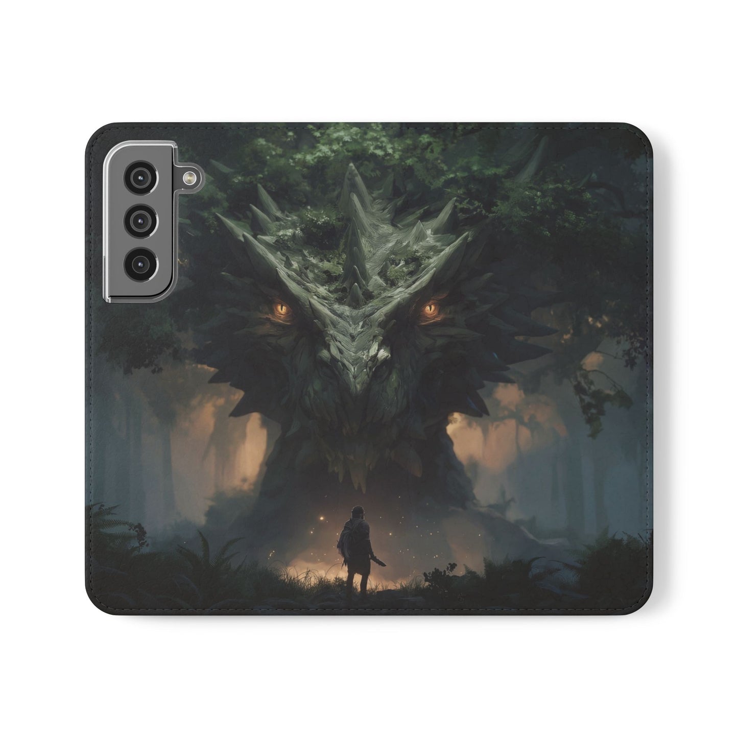 Guardian Beast Flip Cases – Moss-Clad Titan Facing the Wanderer