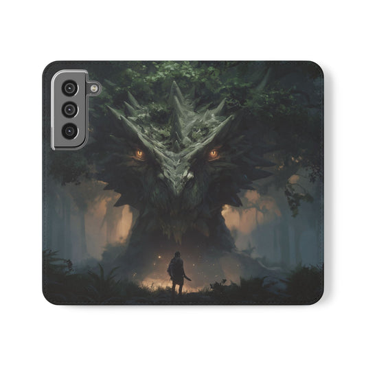 Guardian Beast Flip Cases – Moss-Clad Titan Facing the Wanderer