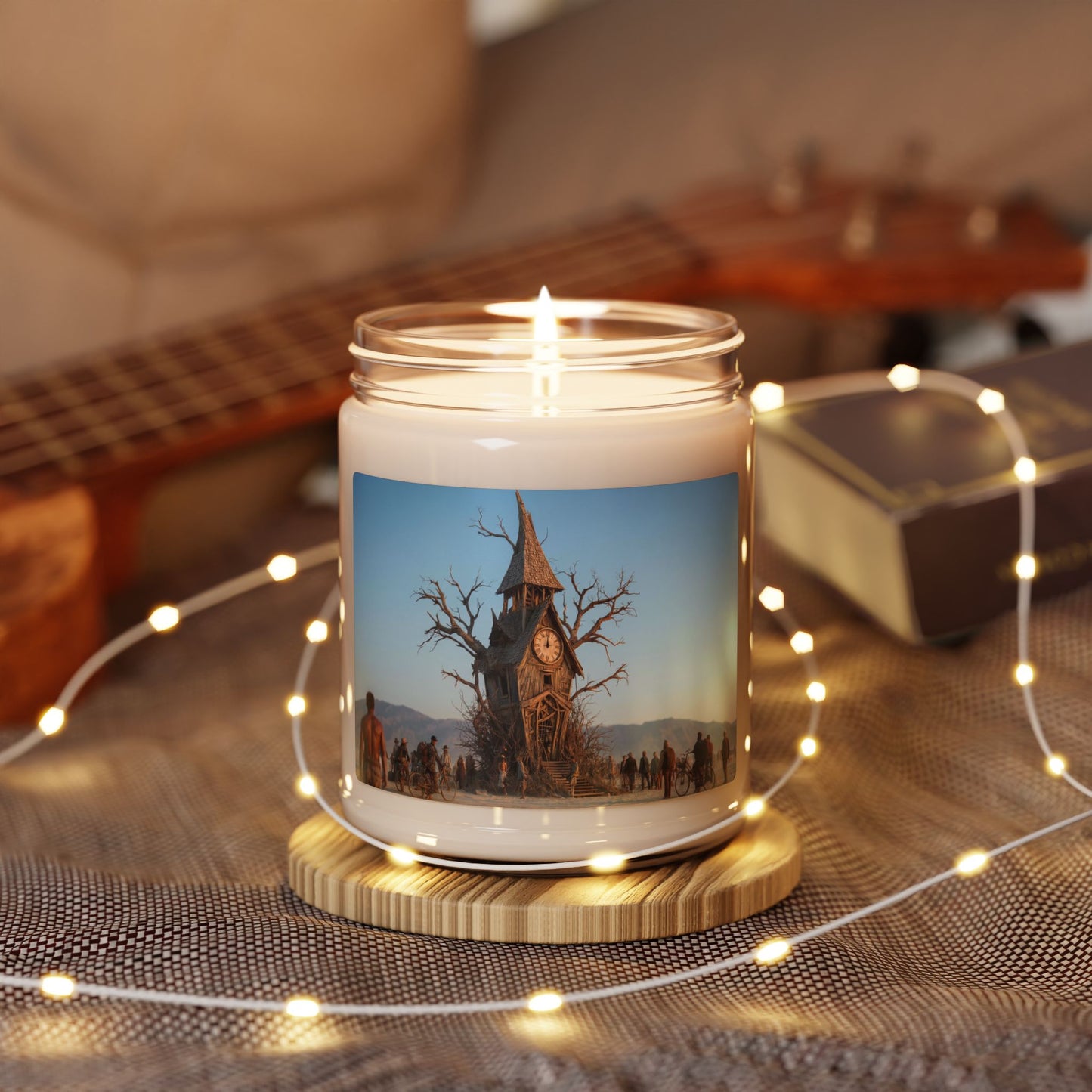 Clock Tower in the Withered Tree Scented Soy Candle, 9oz – Timeless Dust and Sunlit Wanderers