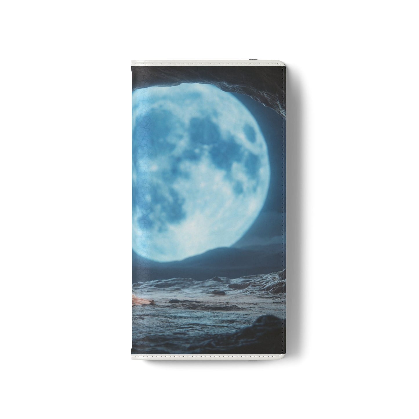 Lunar Meditation Flip Cases – Serene Monk Under Moonlight