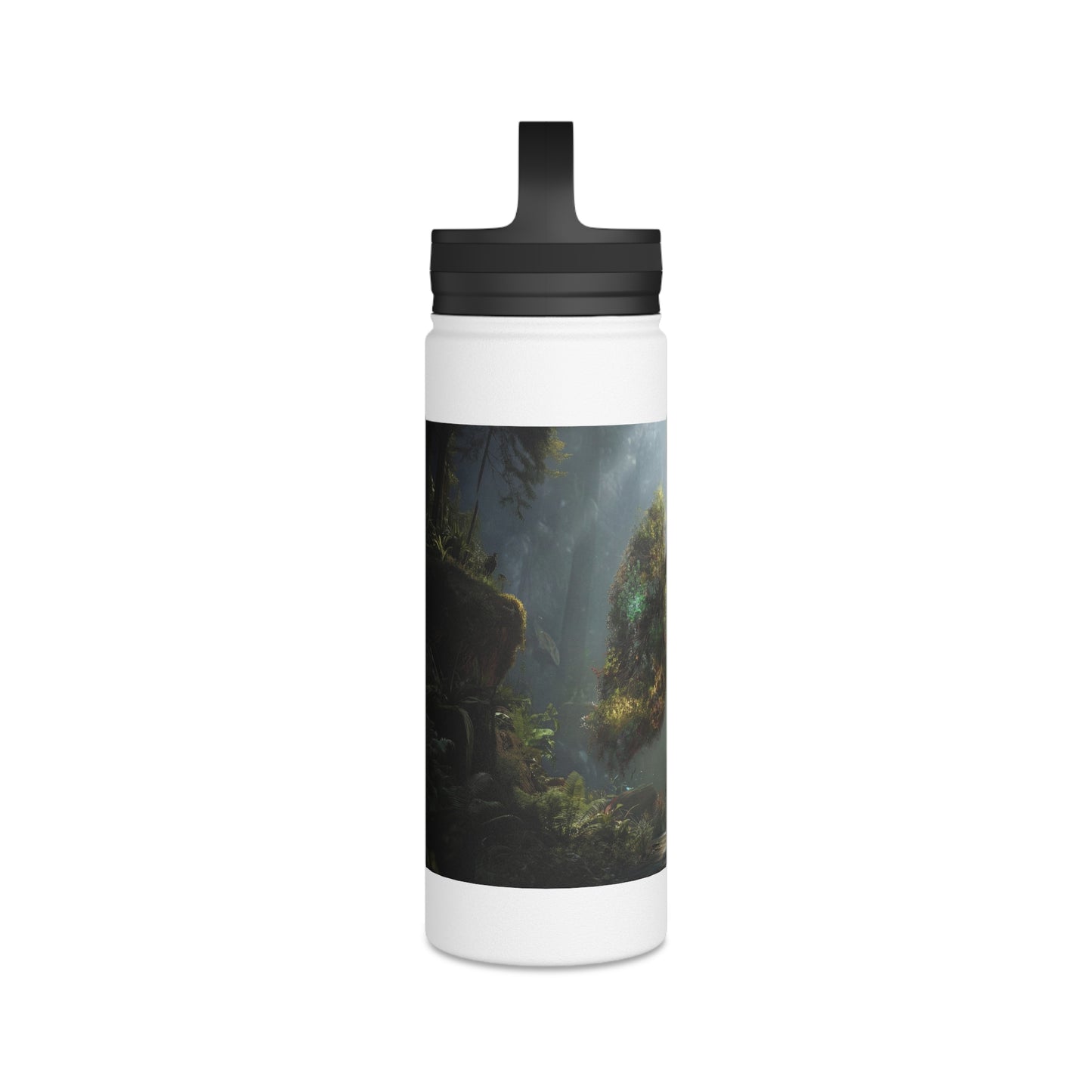 Lungs of the Wild Stainless Steel Water Bottle, Handle Lid – Breath of the Ancient Grove