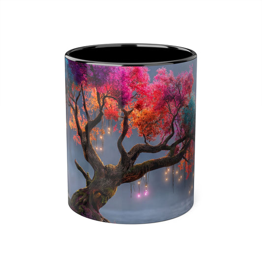 Prism Canopy Accent Mugs, 11oz – Rainforest Glow at Dusk