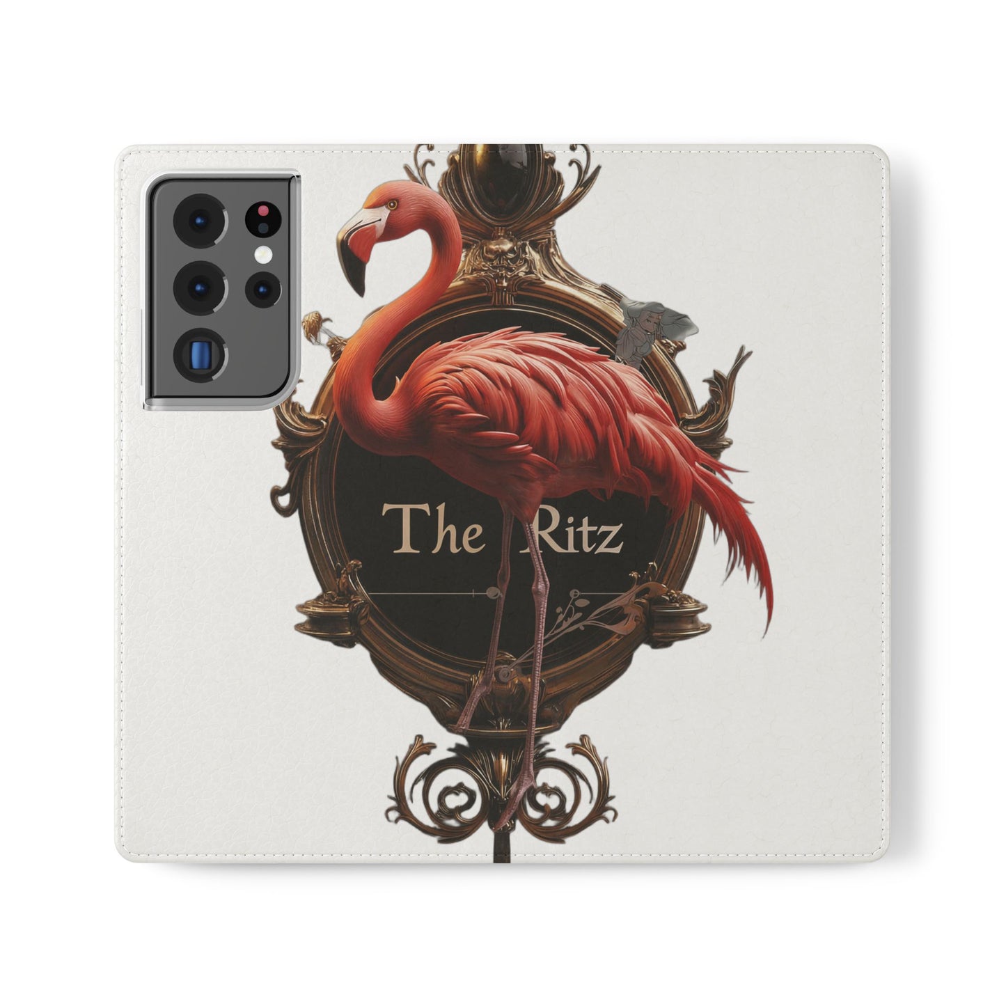 The Ritz Flamingo Flip Cases – Gilded Ornate Frame Art Design