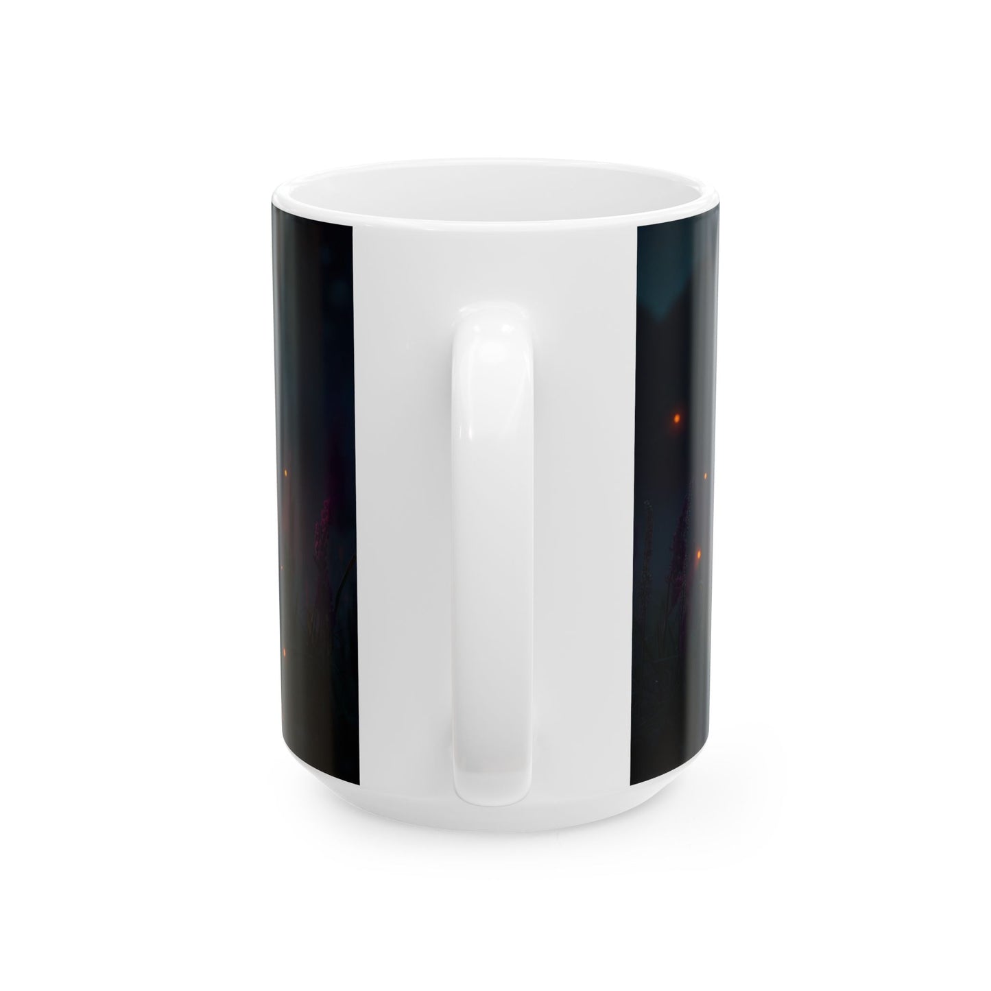 Glowing Dragonfly Ceramic Mug – Twilight Meadow Dreamscape
