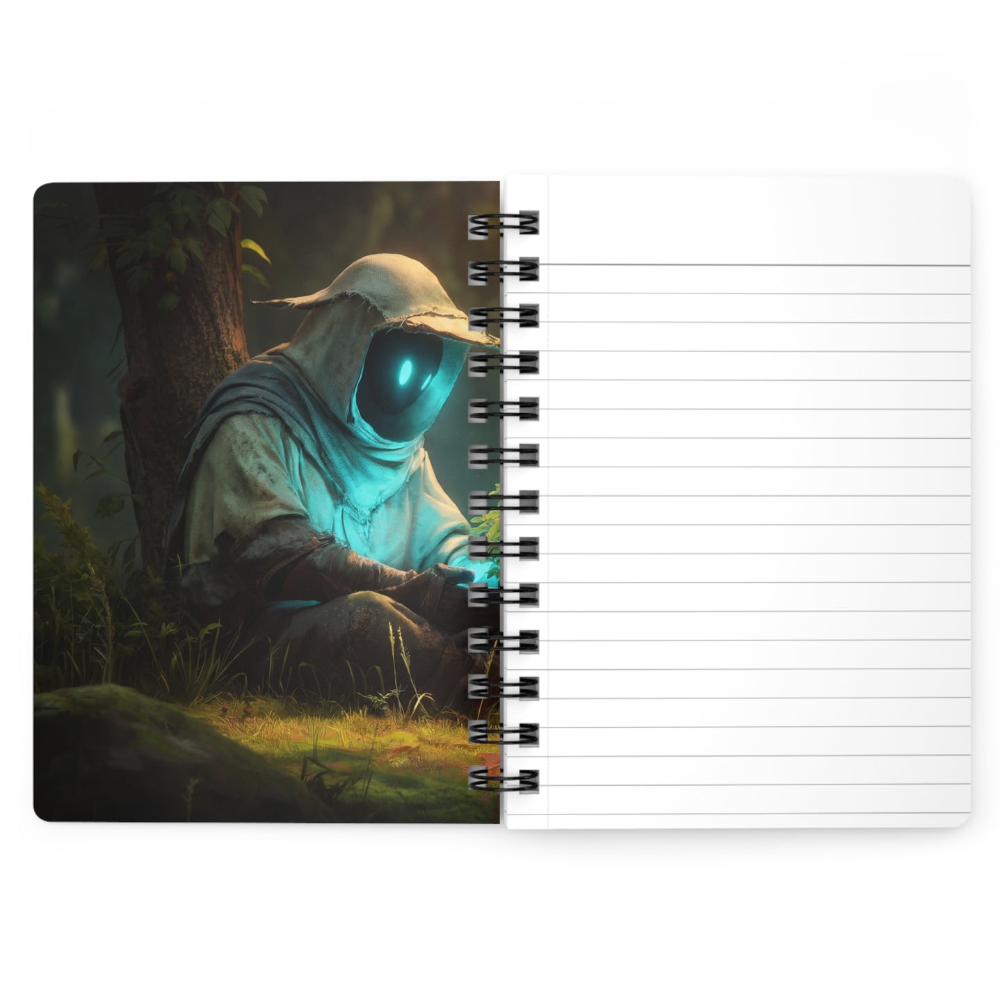 Forest Sentinel Spiral Bound Journal – Luminescent Guardian in Sunlit Thicket