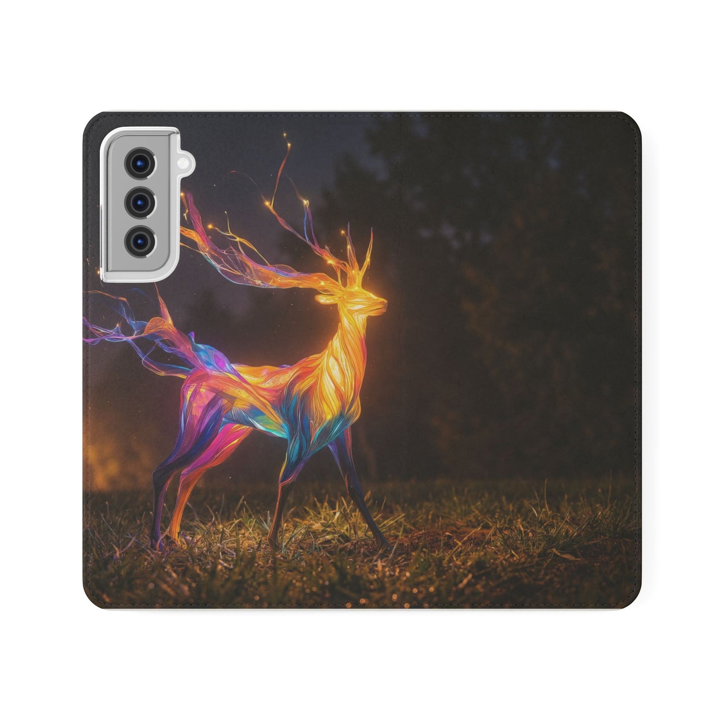Ethereal Deer Flip Cases – Luminous Spirit Portrait