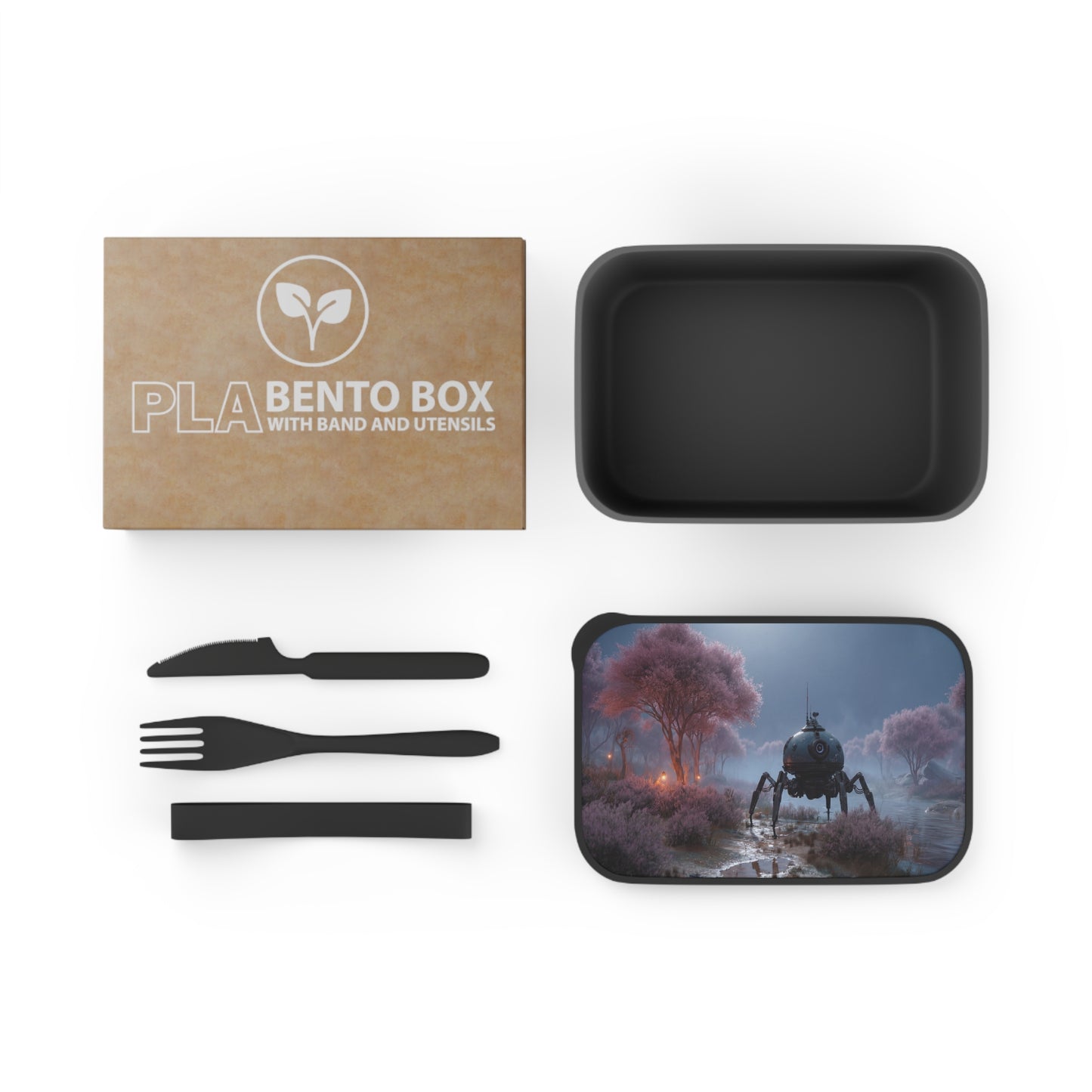 Sentient Probe PLA Bento Box with Band and Utensils – Twilight Bloom Encounter