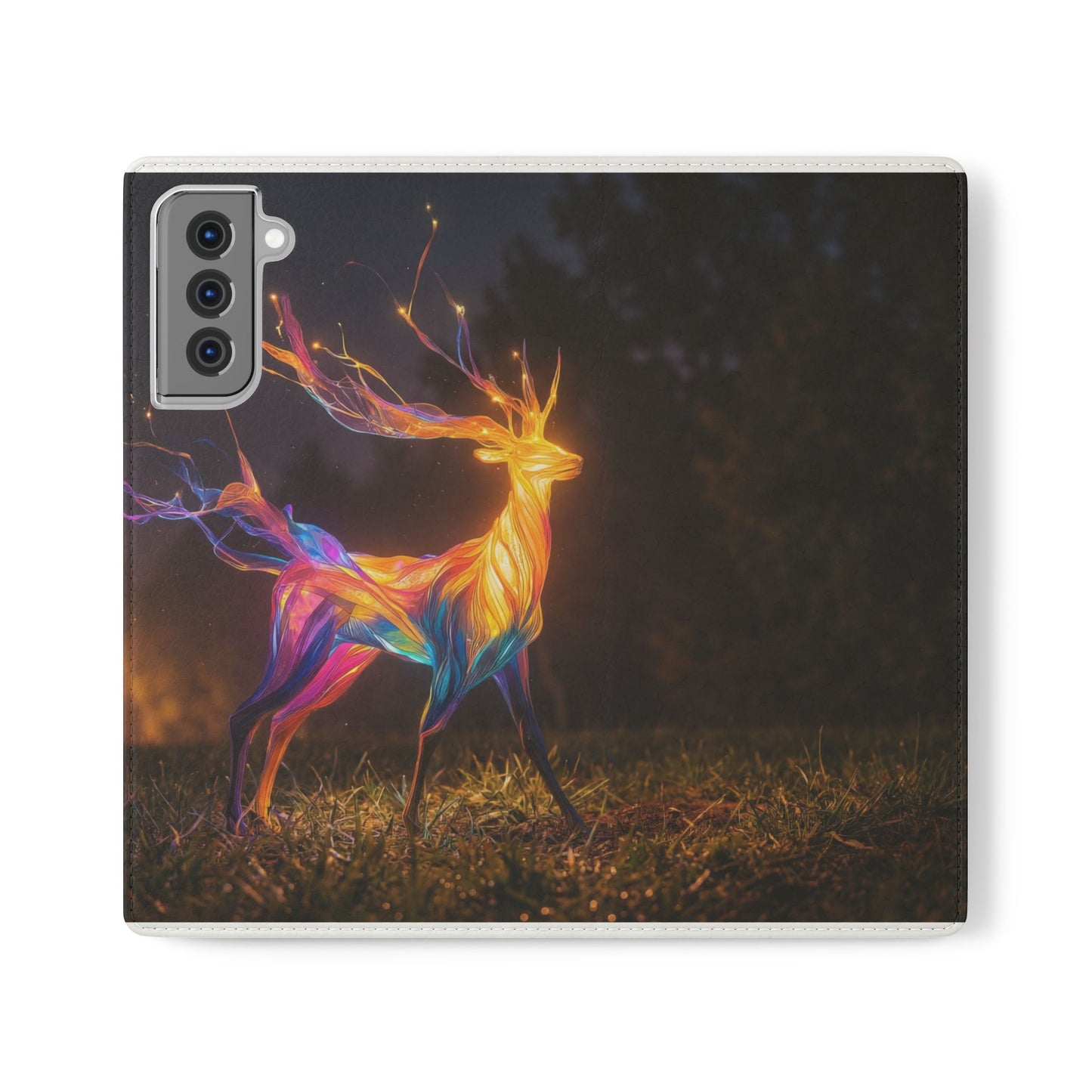 Ethereal Deer Flip Cases – Luminous Spirit Portrait
