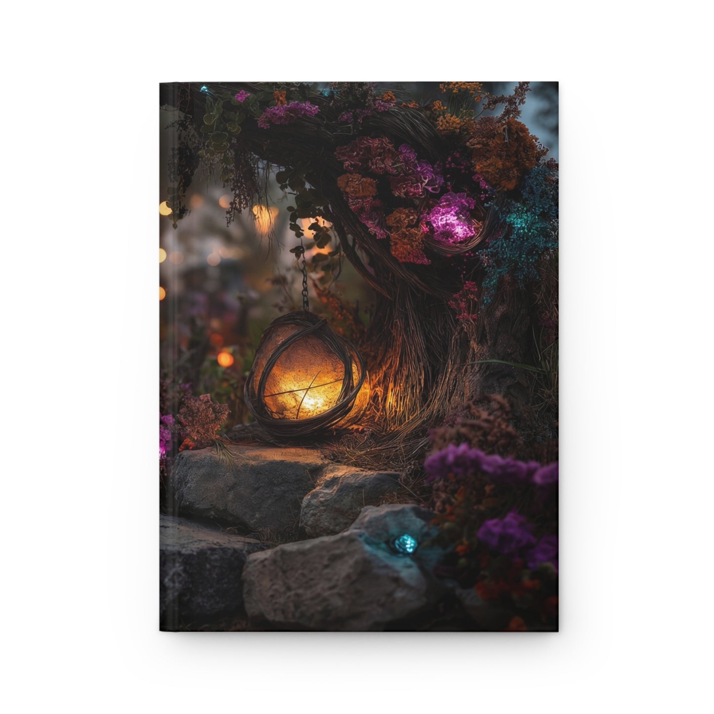 Whispering Grove Hardcover Journal Matte – Glowlit Path Through Enchanted Wilds