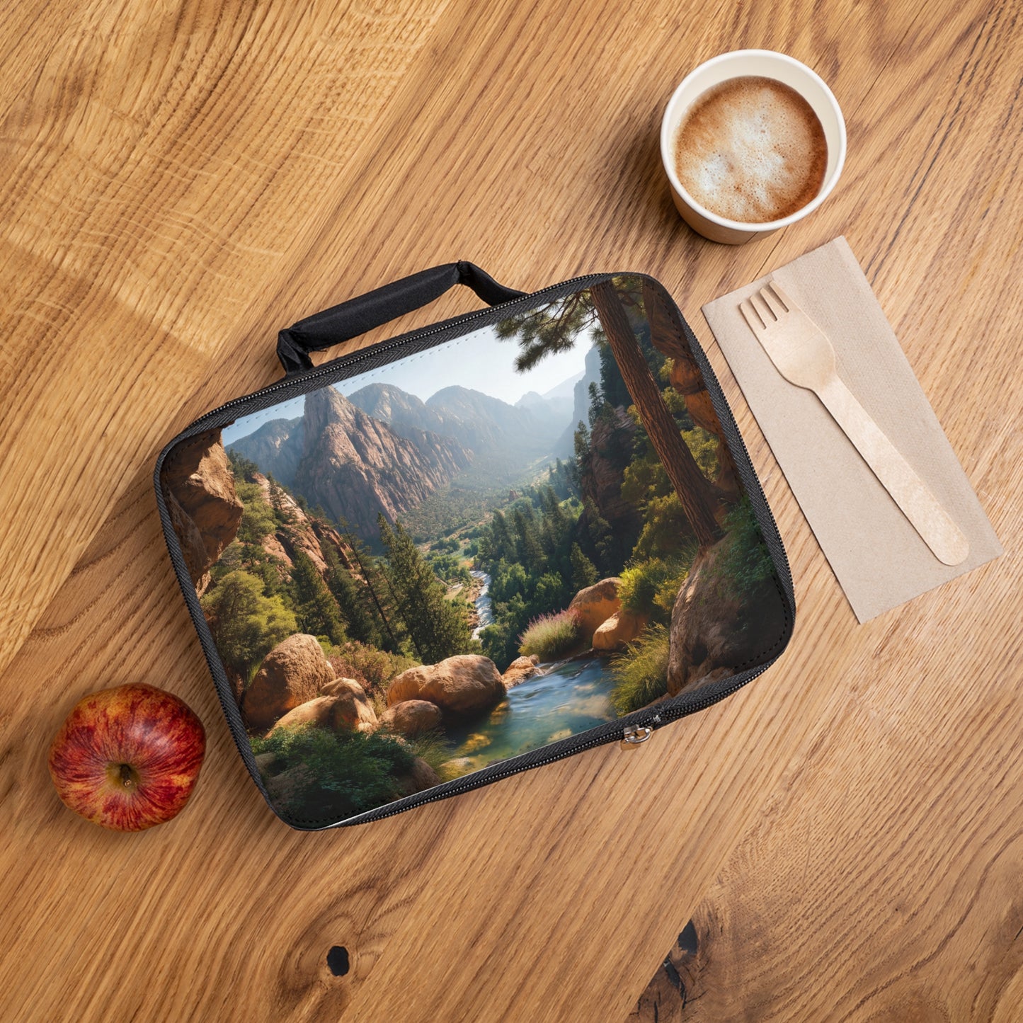 Canyon River Vista Lunch Bag – Sunlit Stone Frame to Serene Waters