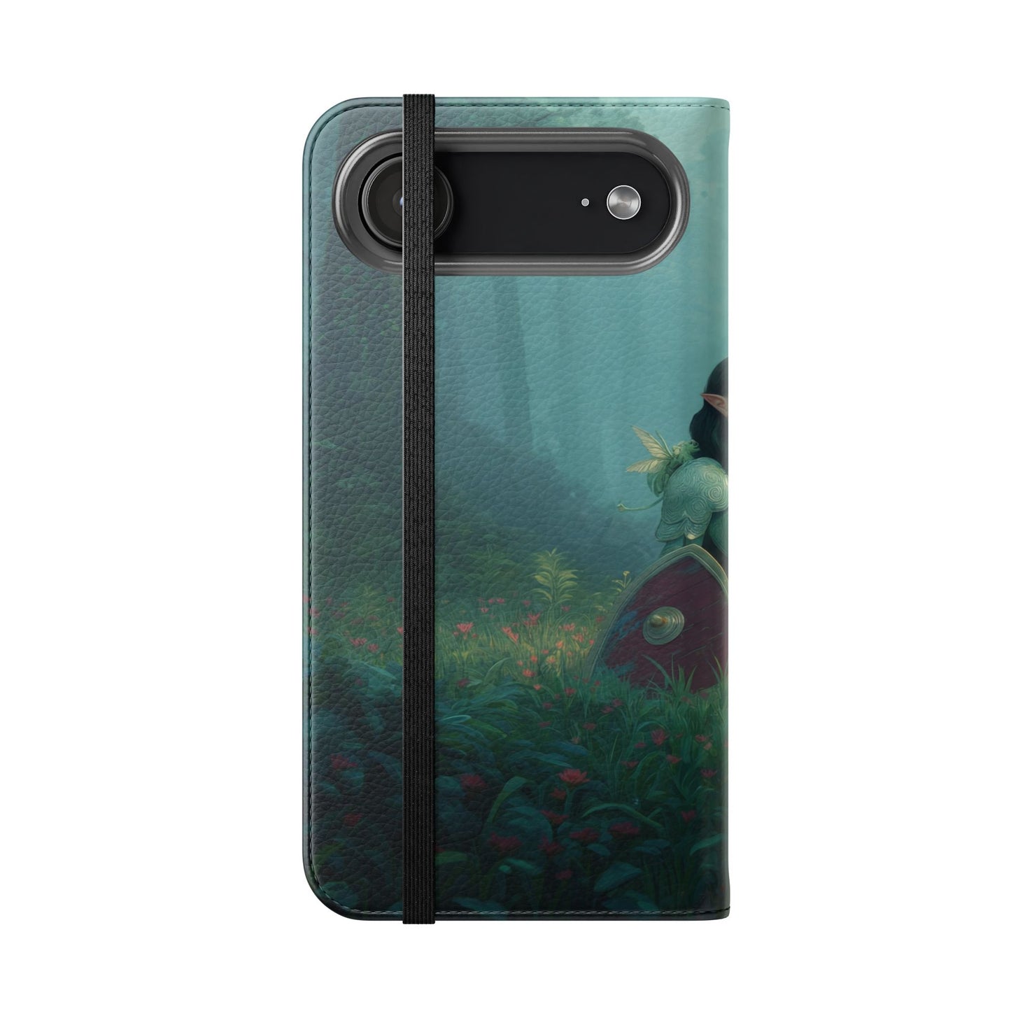 Woodland Sentinel Flip Cases – Green Knight in Misty Grove