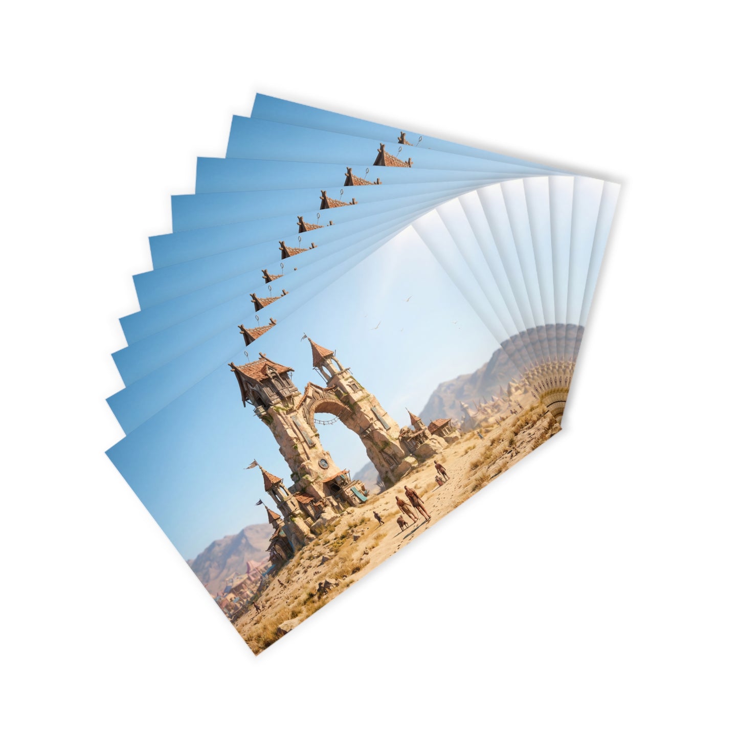 Desert Sentinel Arch Postcards (10pcs) – Sunstone Gateway to the Sand Kingdom