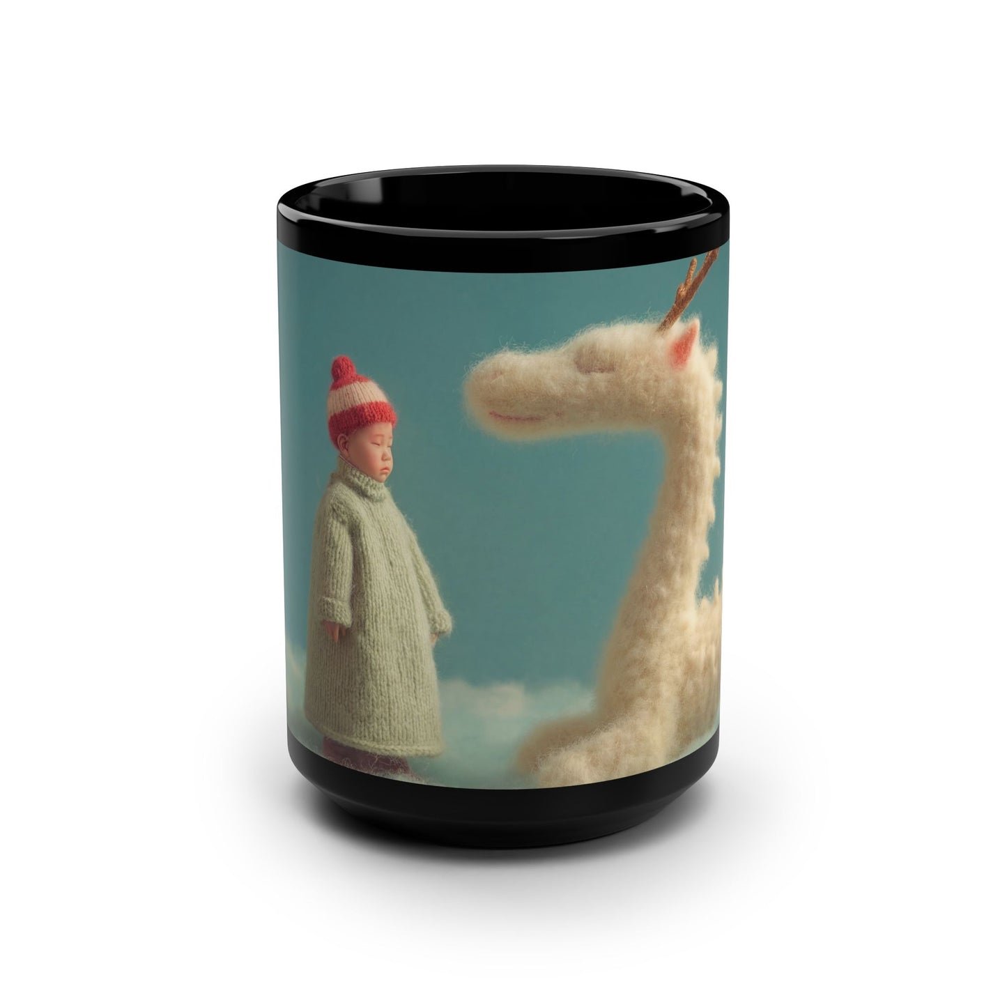 Wool Dragon and Child Mug – Soft Knitted Cloudside Companions