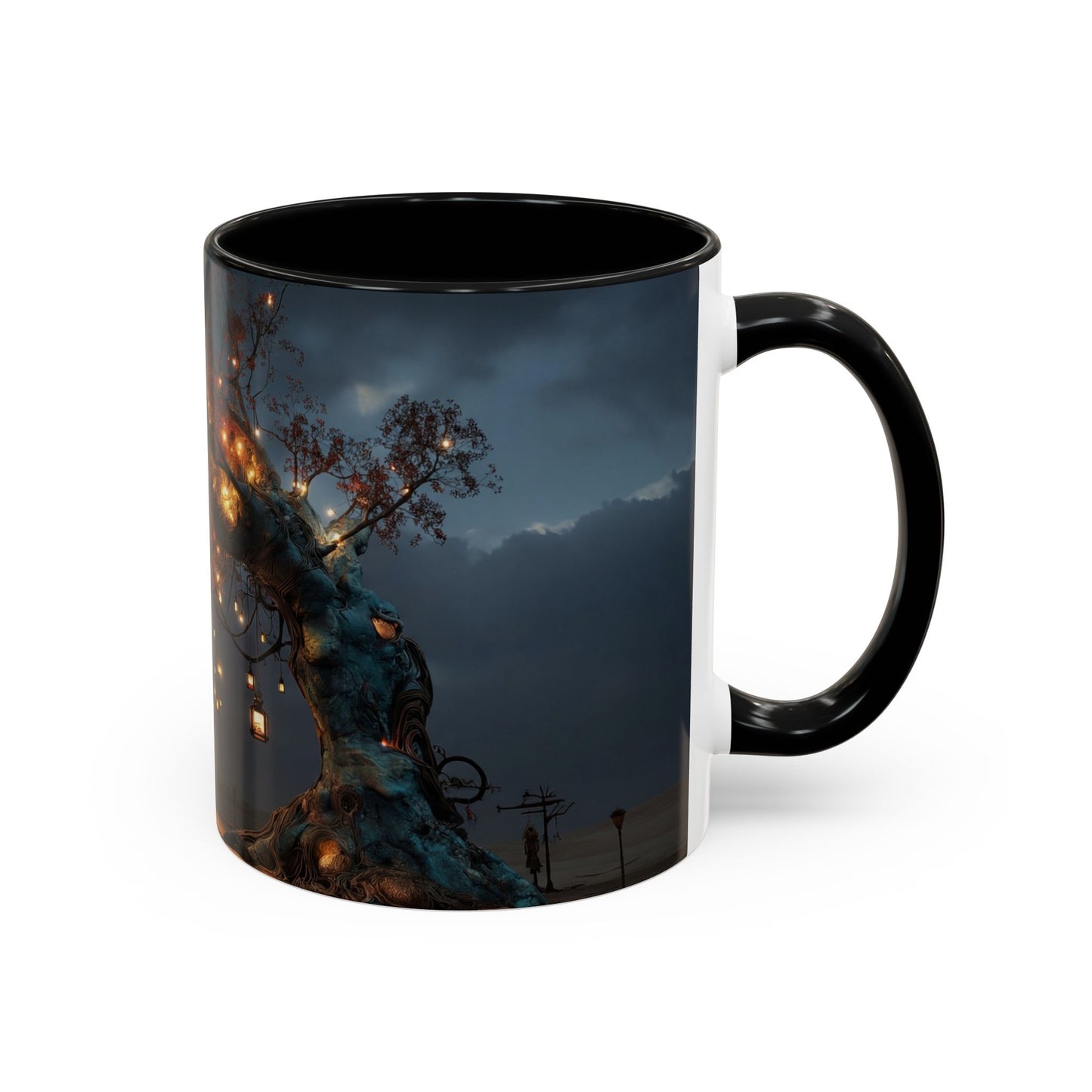 Lantern Tree Accent Coffee Mug (11, 15oz) – Amber Glowing Guardianship