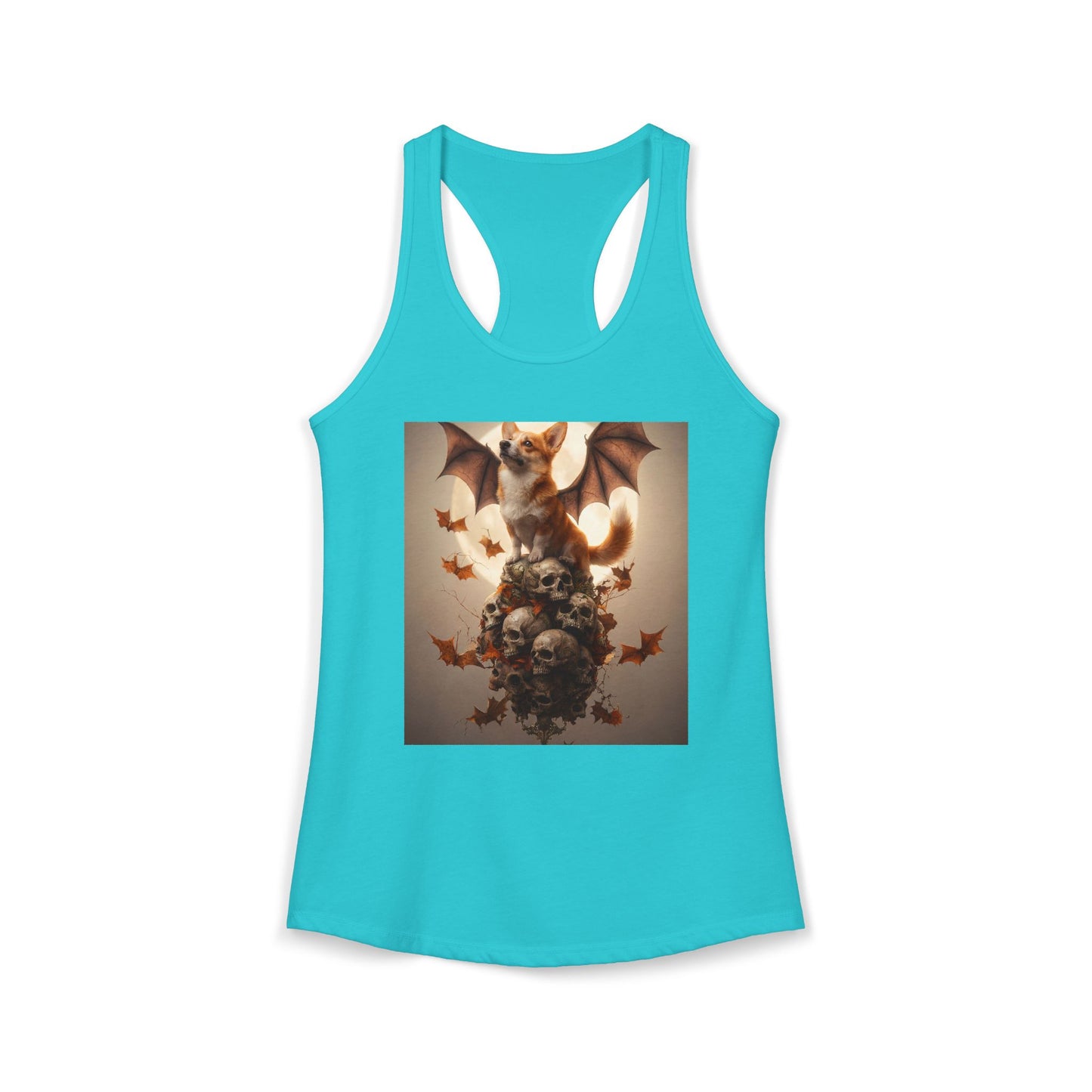 Batwing Corgi Guardian Tank – Autumnal Sentinel on Bone Throne