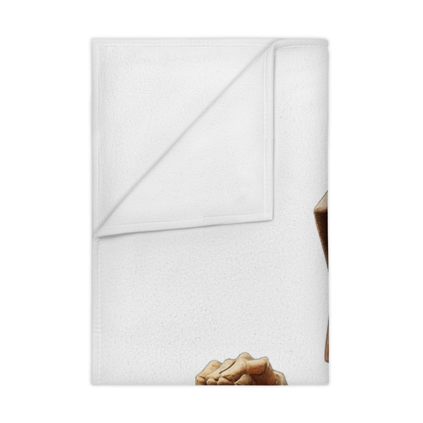 Lantern-Bearing Guardian Toddler Blanket – Soft Bone Sentinel Wrap