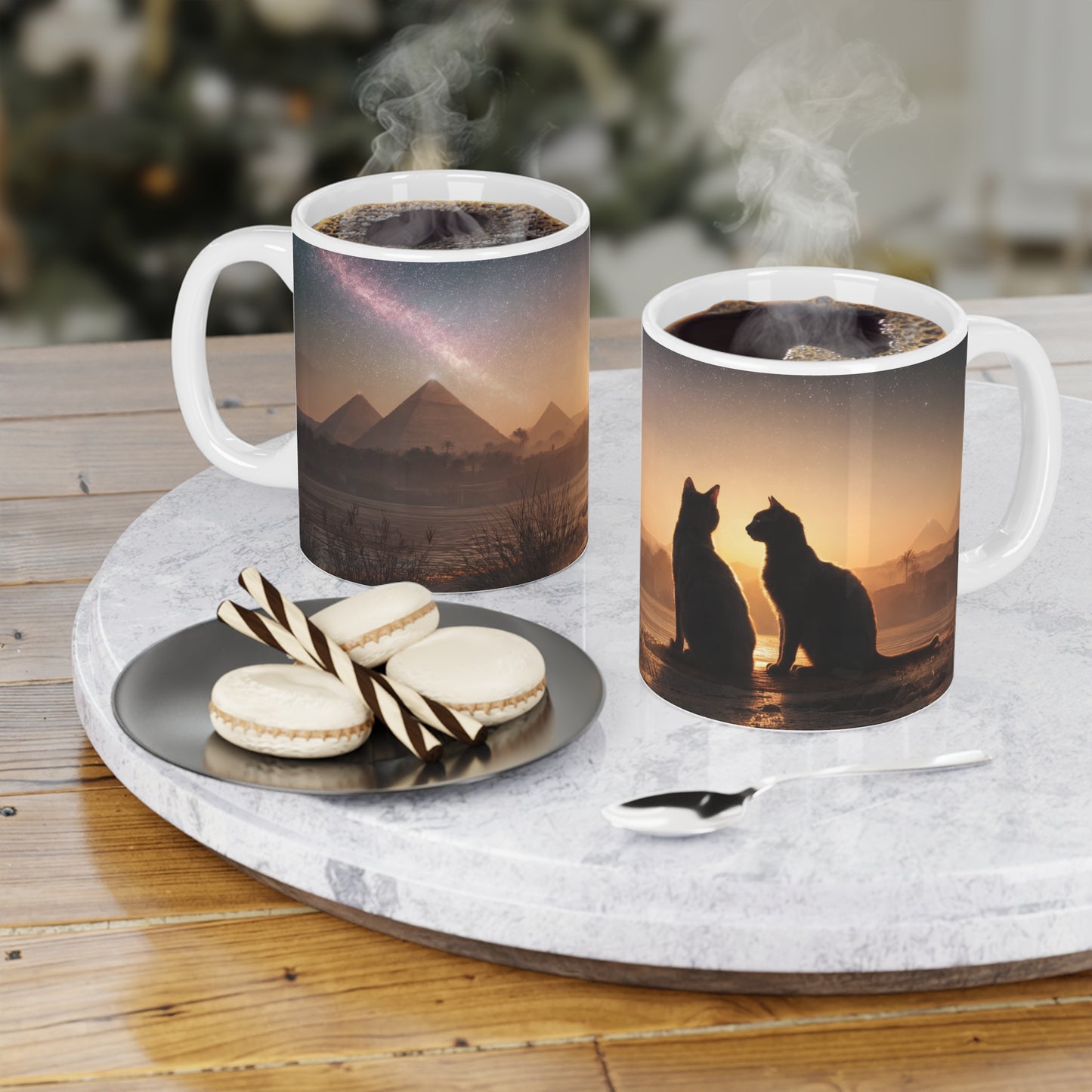 Star-Seeking Cats Ceramic Mugs (11oz\15oz\20oz) – Nile Twilight Guardians