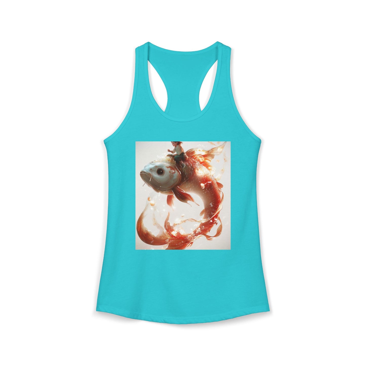 Giant Goldfish Rider Women's Ideal Racerback Tank – Ethereal Koi Dreamscape