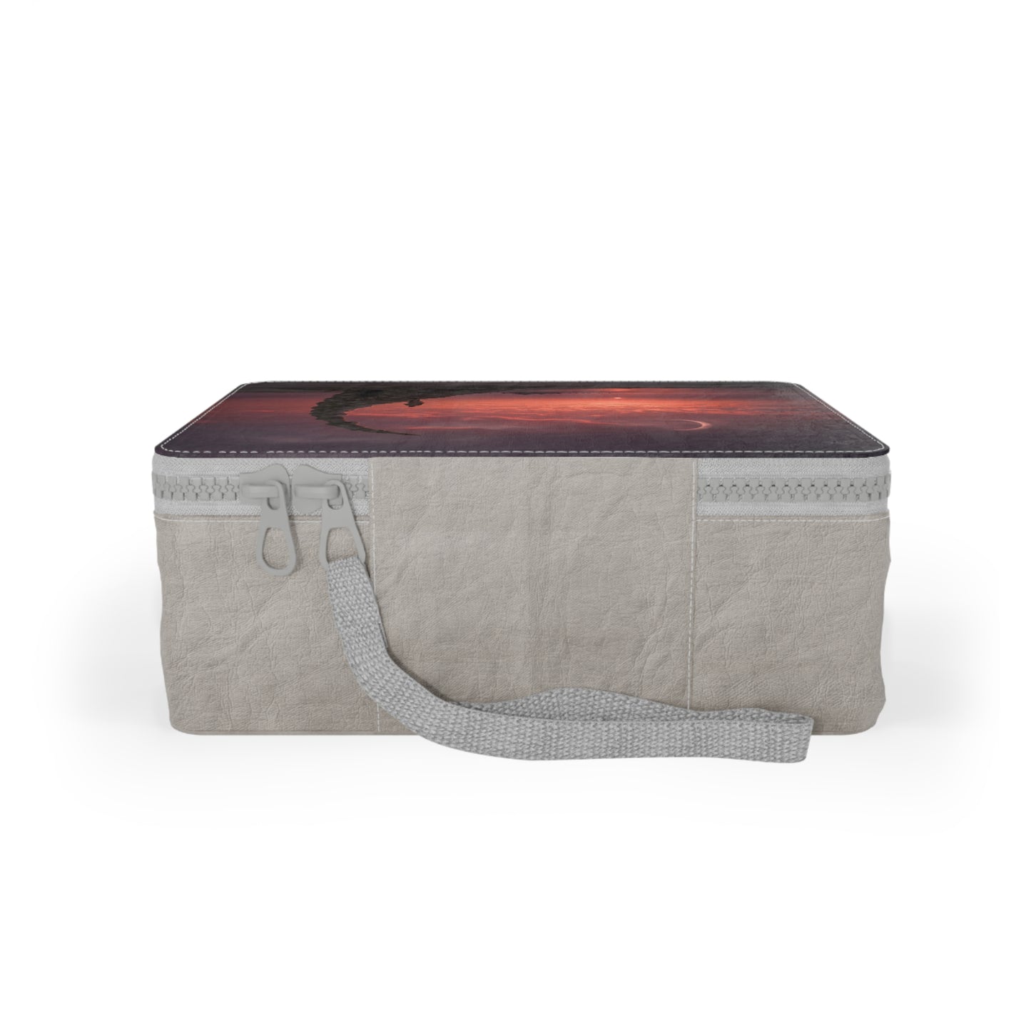 Eclipse Sentinel Paper Lunch Bag – Crimson Sunset Stairway Scene