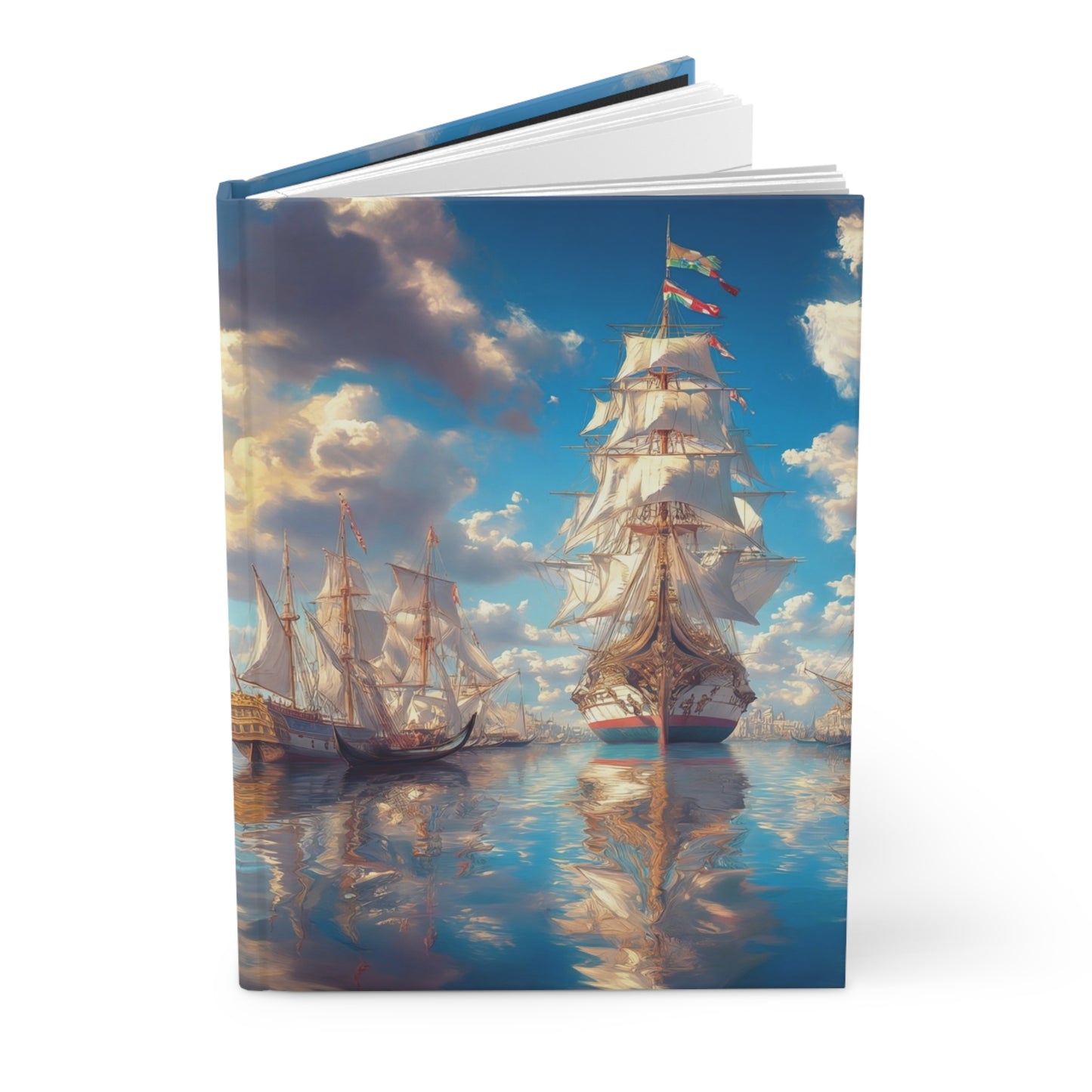 Golden Age Fleet Hardcover Journal Matte – Harbor of Whispers and Sail