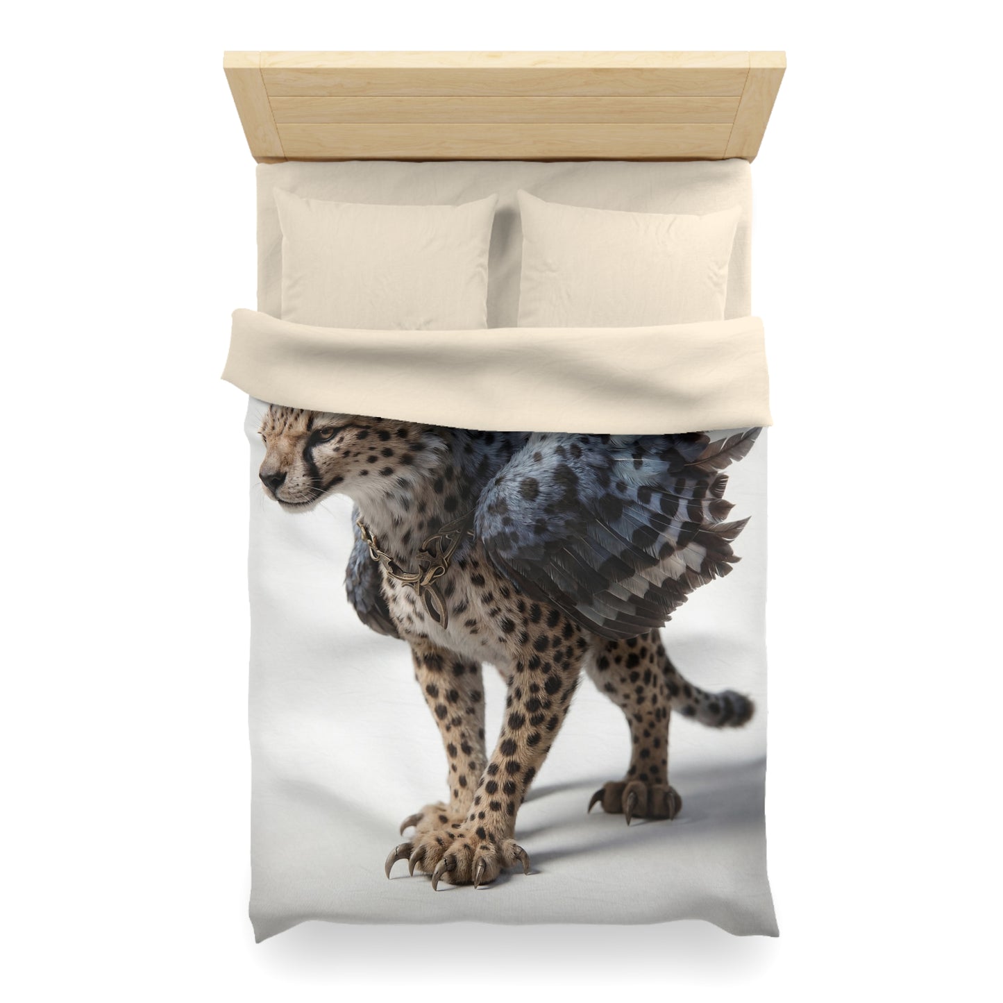 Winged Cheetah Microfiber Duvet Cover – Silent Sky Guardian