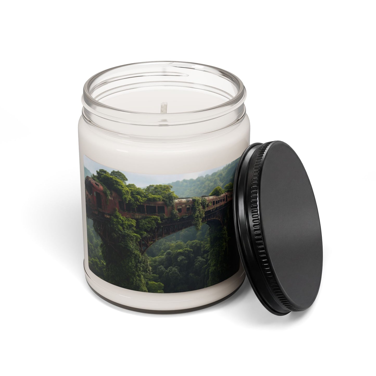 Overgrown Train Bridge Candle – Verdant Ruin Dreamscape, 9oz