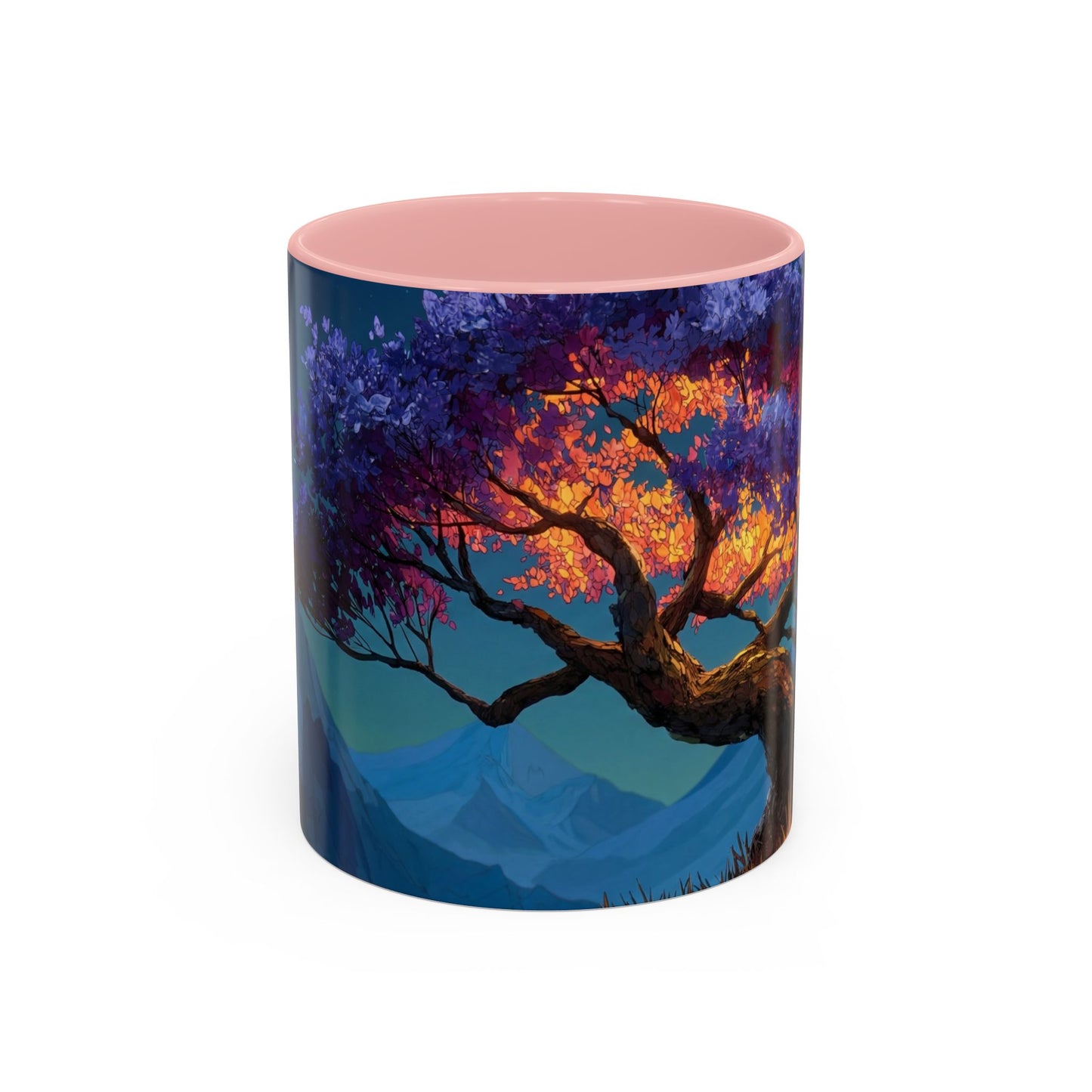 Celestial Tree Accent Coffee Mug (11, 15oz) – Twilight Bloom Dreamscape