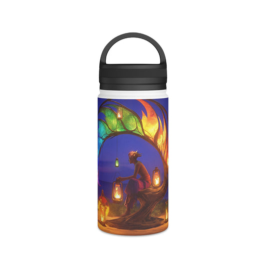 Luminous Phoenix Arch Water Bottle – Handle Lid – Twilight Sanctuary
