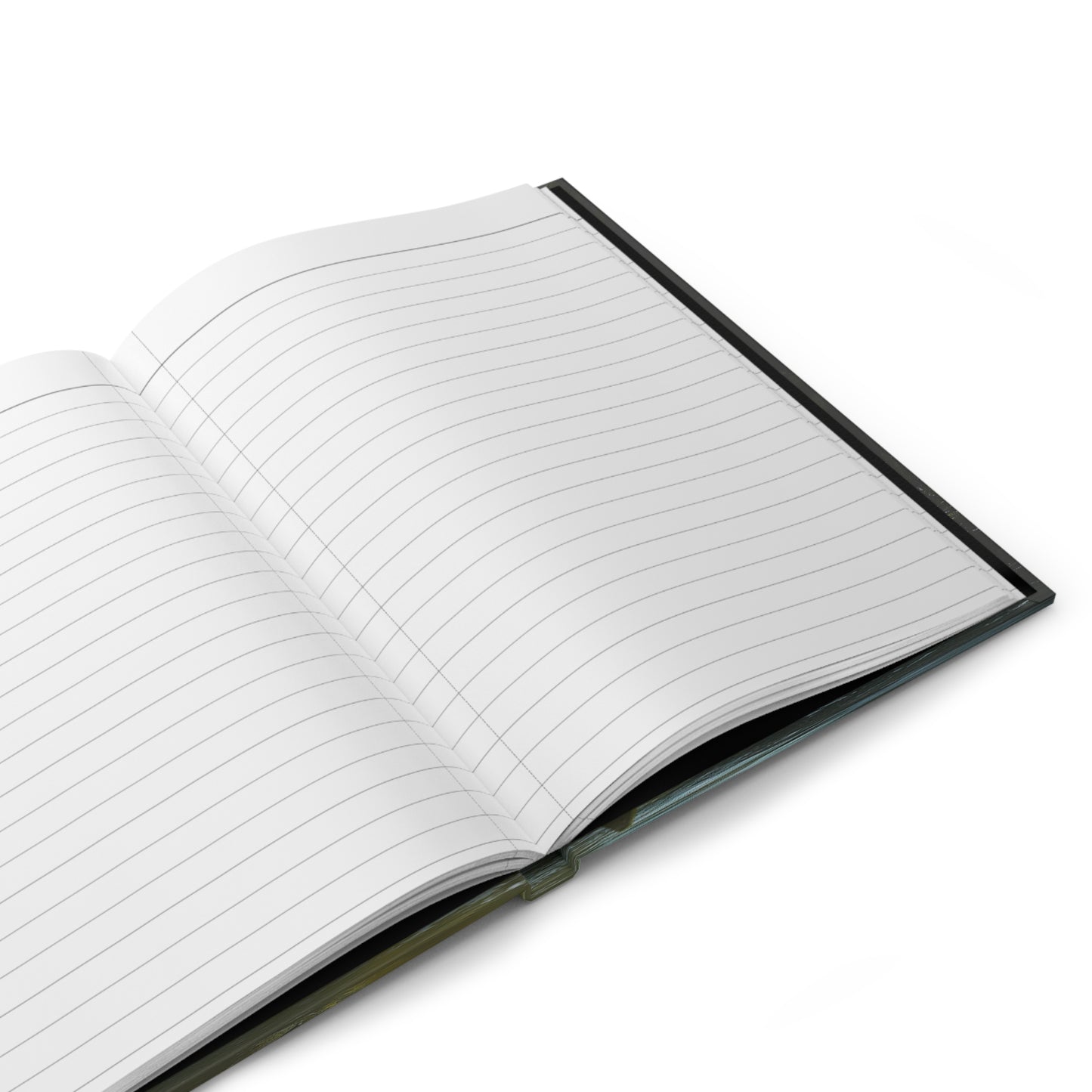 Luminescent Sorcerer Hardcover Journal Matte – Golden Arc Weave in Shadowed Woods