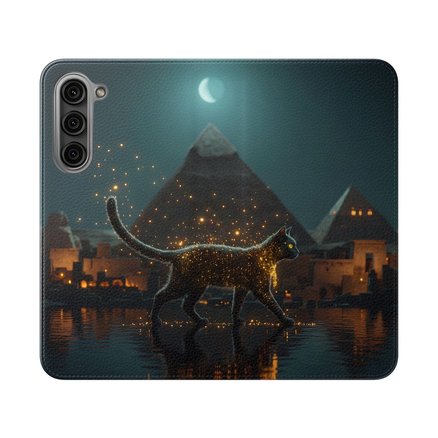Celestial Vortex Flip Cases – Indigo Cloud Dreamscape