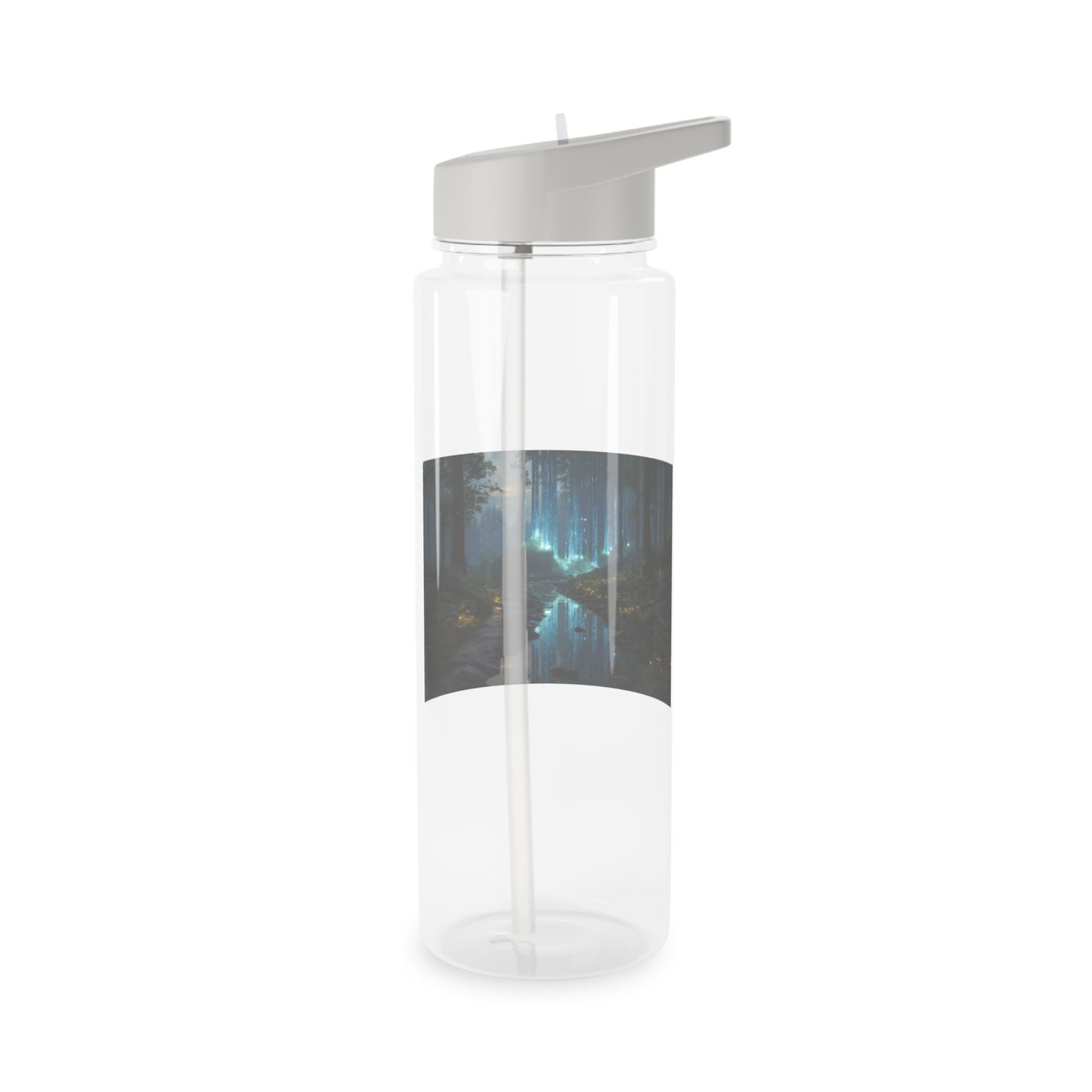 Glowing Tree Stream Tritan Water Bottle – Bioluminescent Forest Pathway