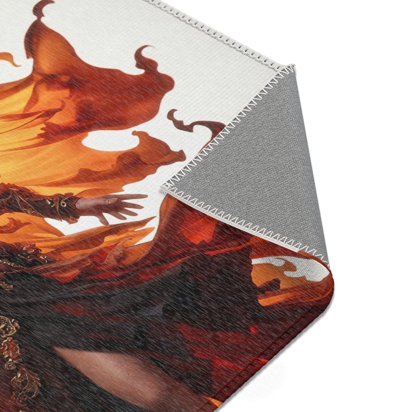 Phoenix Dancer Area Rug – Crimson Ember Waltz