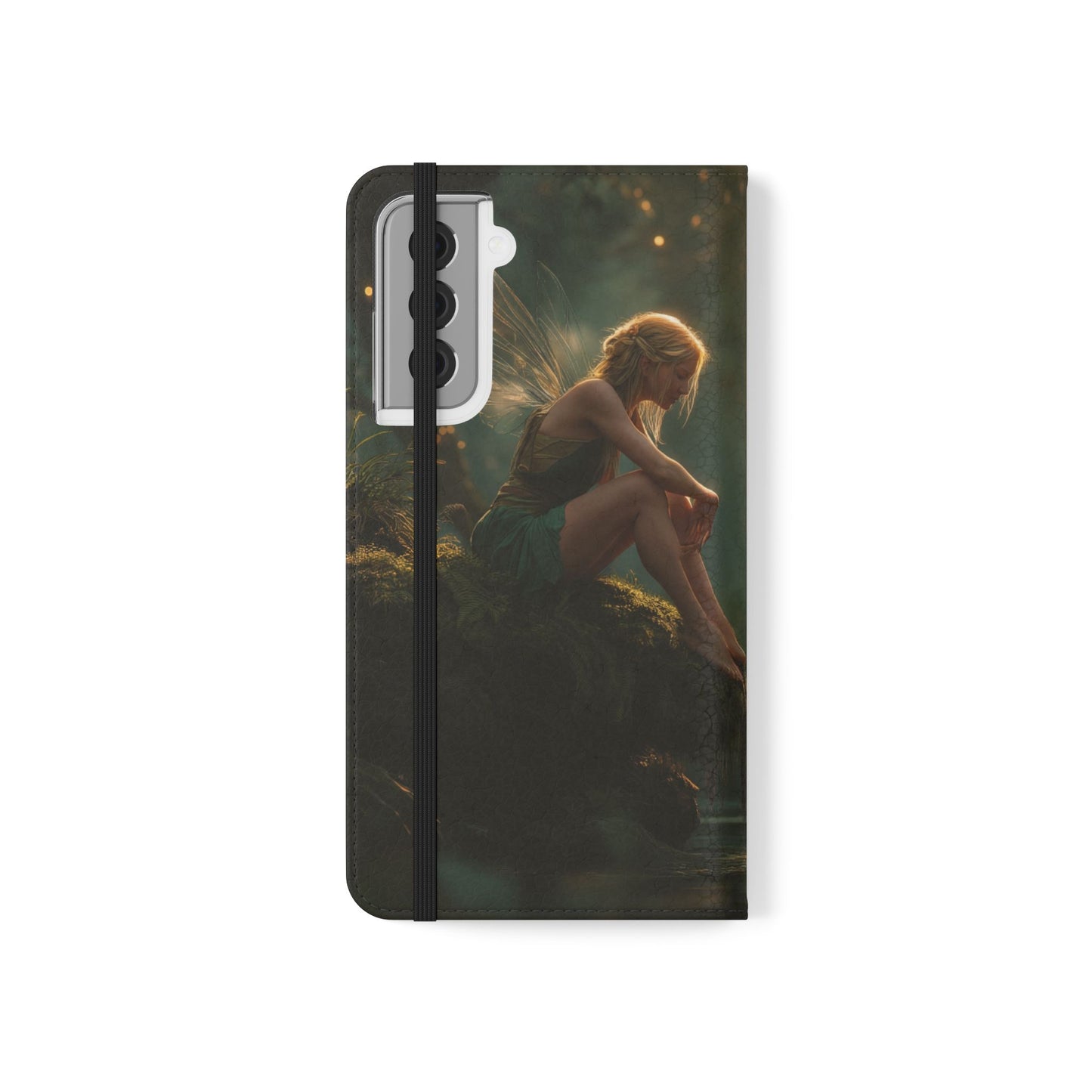 Mossy Bank Fairy Flip Cases – Golden Hour Sentinel Portrait