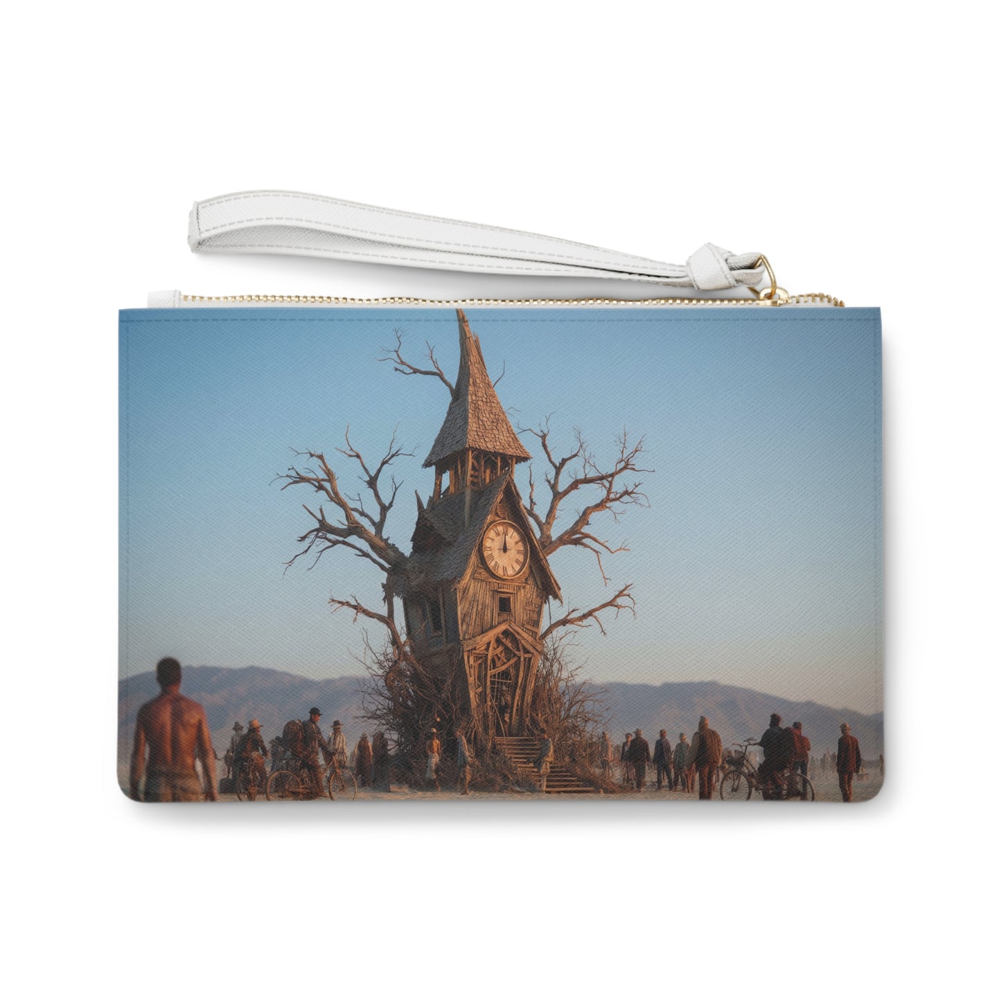 Clockwork Treehouse Clutch Bag – Desert Dawn Sentinel