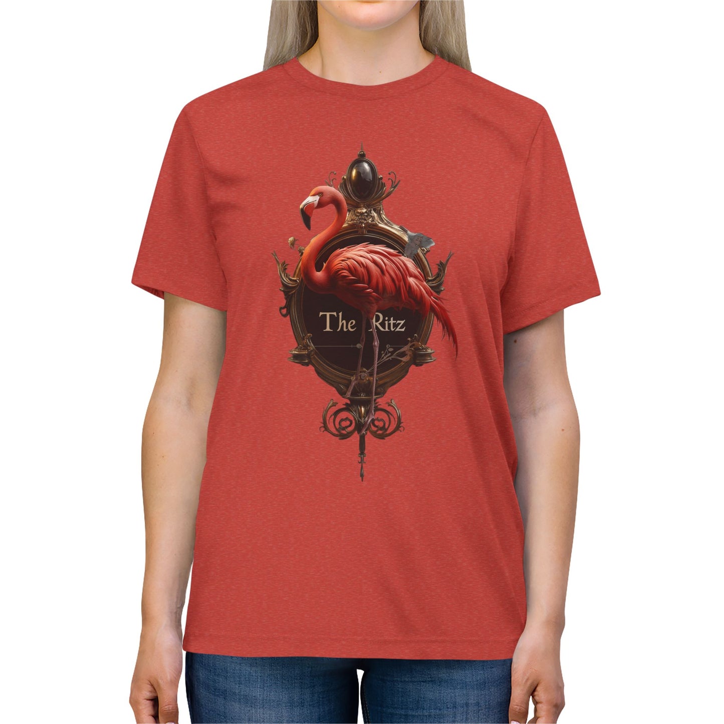 The Ritz Flamingo Tee – Opulent Gothic Ornament Graphic Shirt