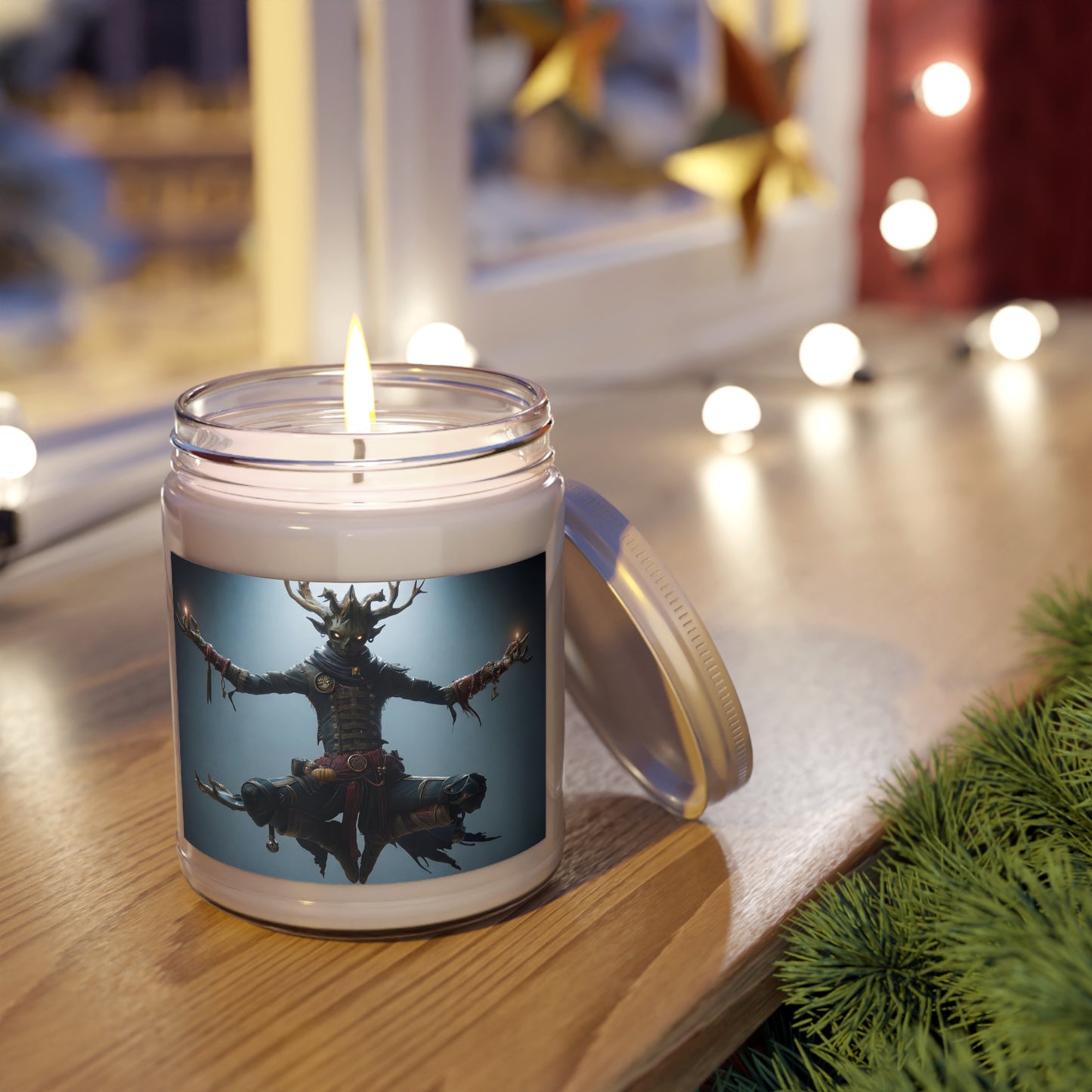 Celestial Watcher Scented Soy Candles with White Lid, 9oz – Ritual Light in the Veil