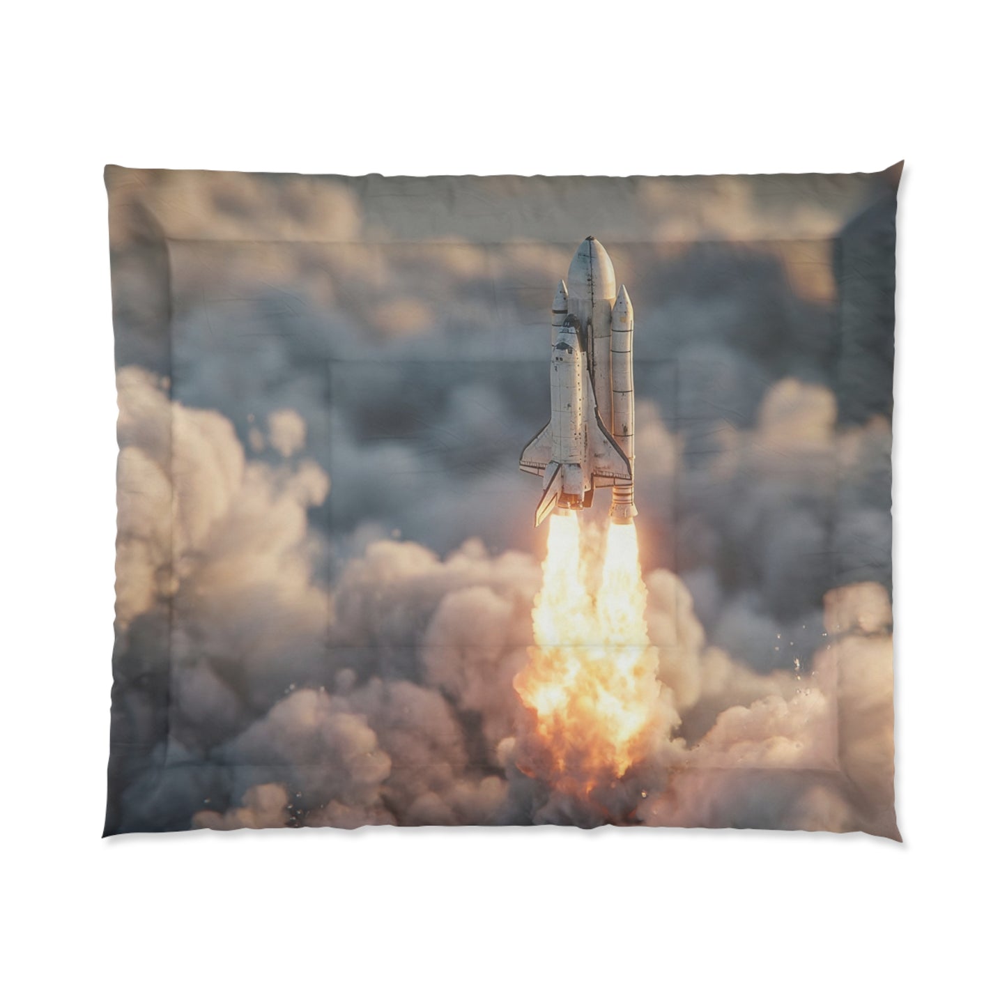 Space Shuttle Launch Comforter – Dawn’s First Orbit Dreamscape