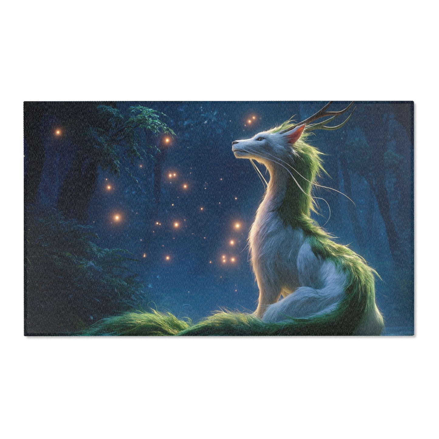 Forest Spirit Fox Area Rugs – Twilight Whispers in Mossy Glen