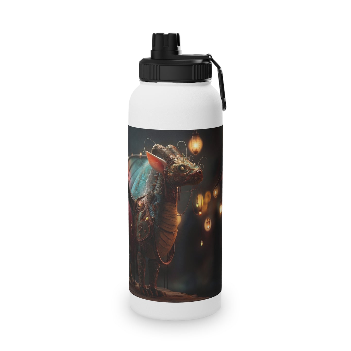 Celestial Dragon Stainless Steel Water Bottle, Sports Lid – Twilight Parade Guardian