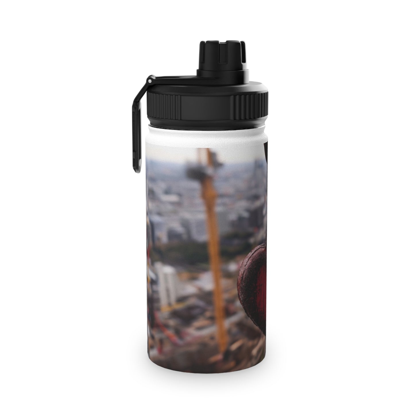 Rusty Heart Weight Bottle – Suspended Over Concrete Skies