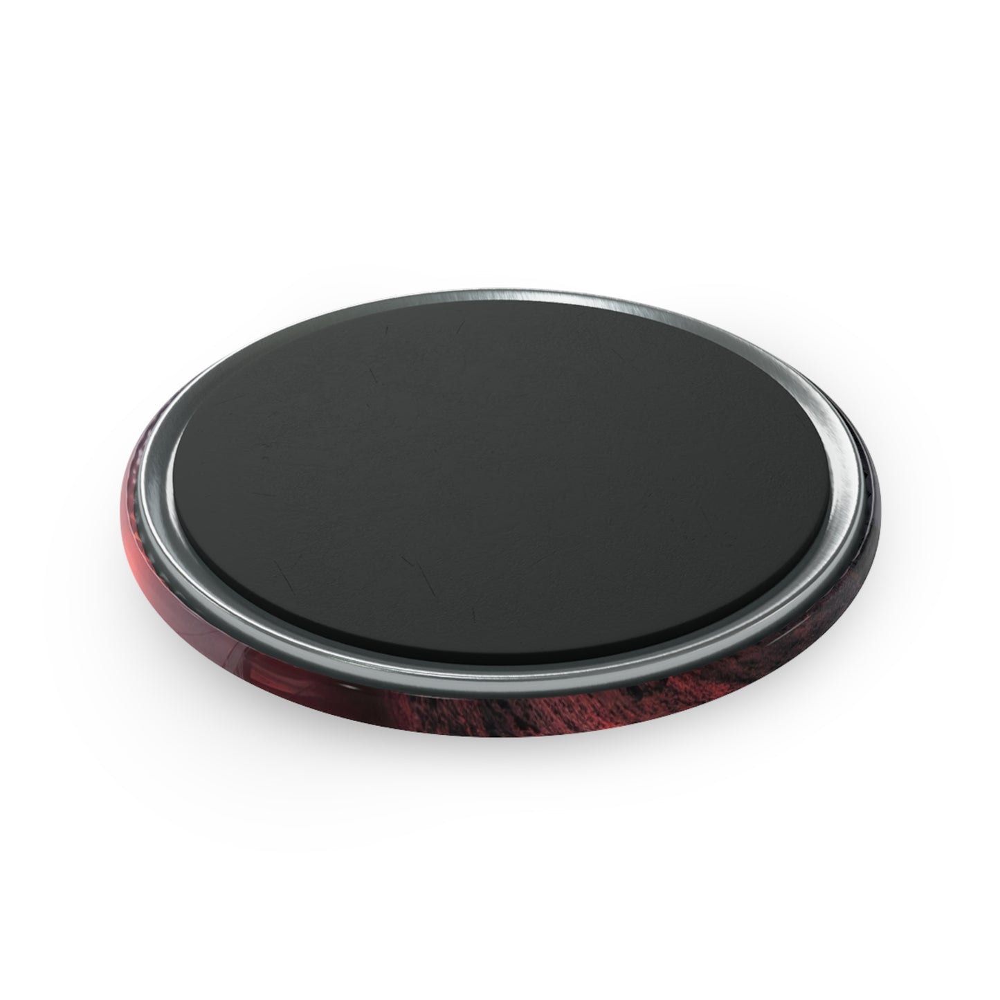Crimson Circus Tent Button Magnet, Round (1 & 10 pcs) – Midnight Carnival Glow