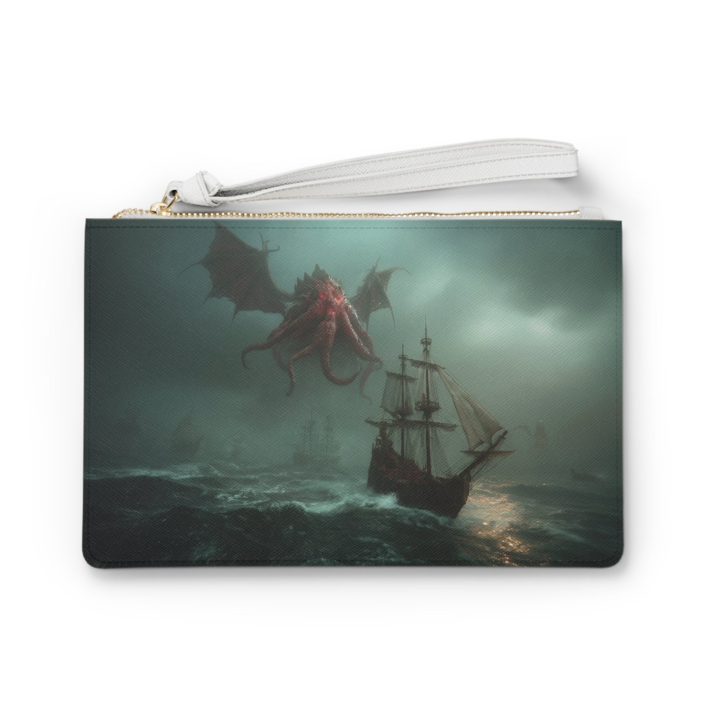 Leviathan’s Wrath Clutch Bag – Storm-Scarred Seascape