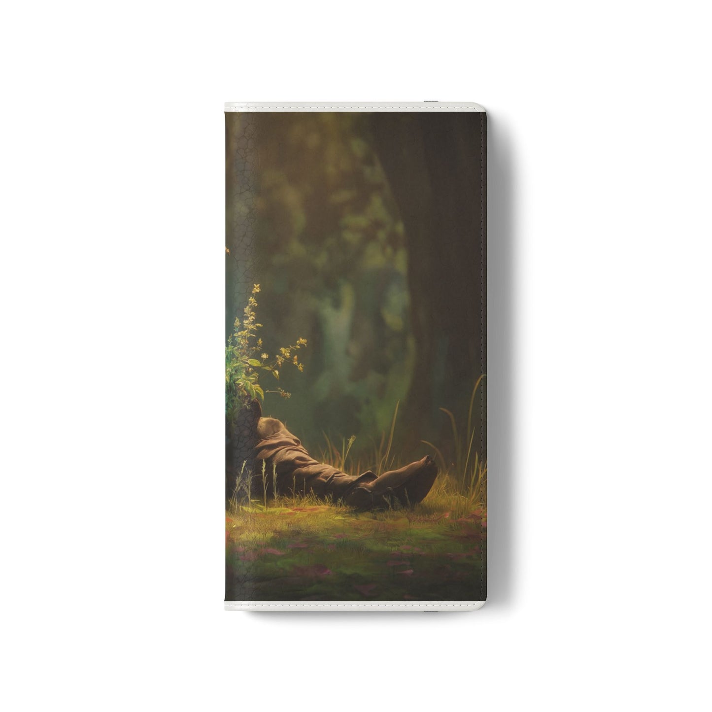 Glowing Orb Hooded Guardian Flip Cases – Bioluminescent Forest Keeper