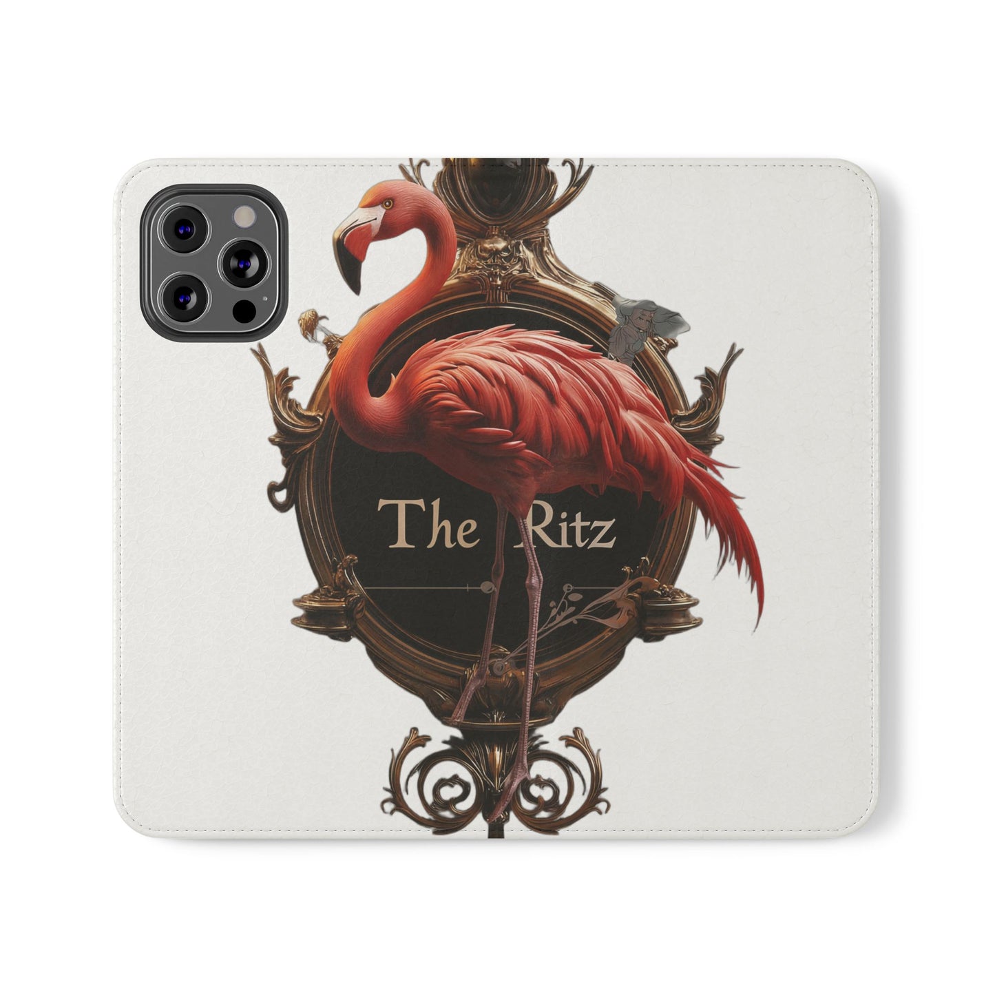 The Ritz Flamingo Flip Cases – Gilded Ornate Frame Art Design